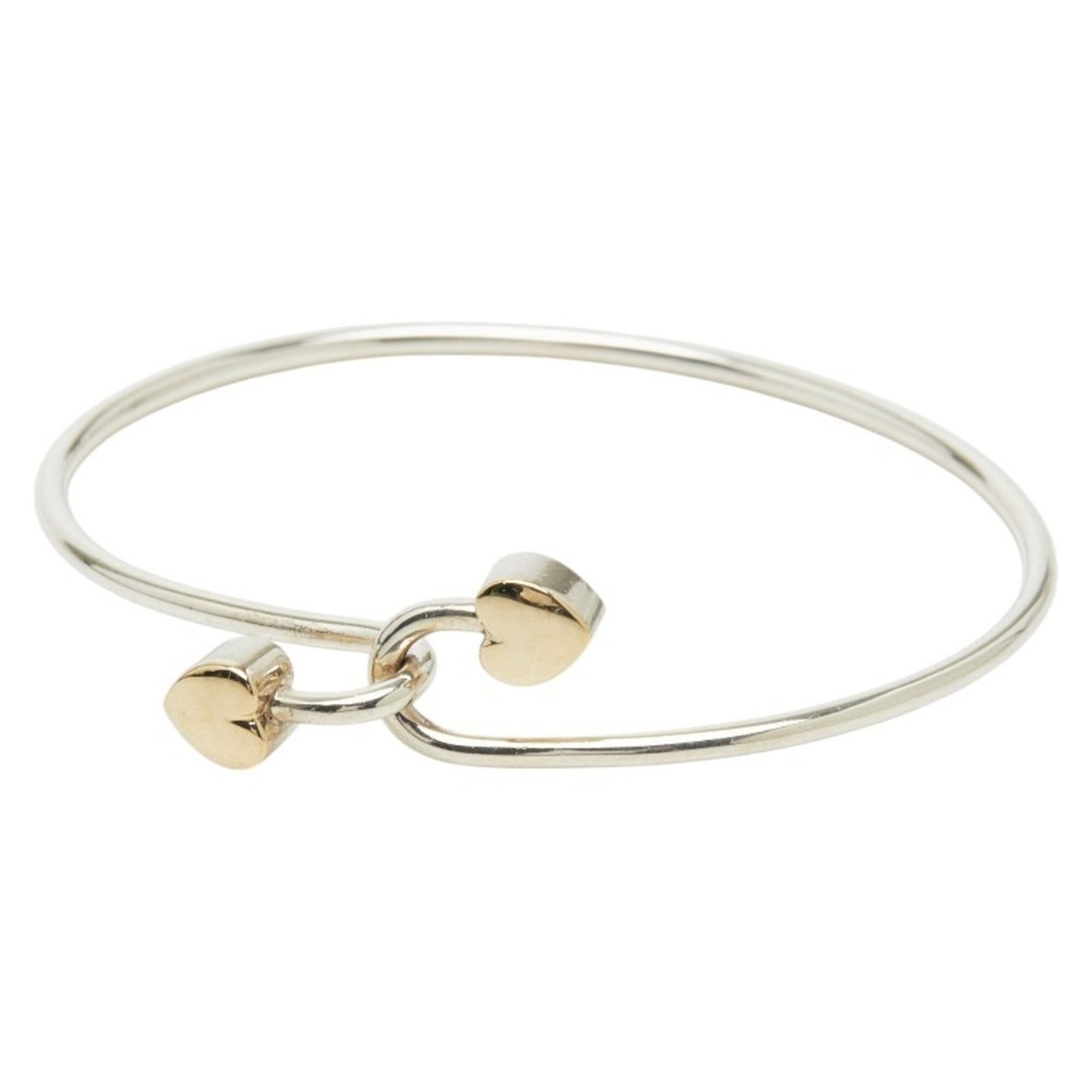 Tiffany Bangle Silver 925 Yellow Gold (18K): Tiffany Bangle Silver 925 Yellow Gold (18K) Silver and yellow gold bangle from Tiffany, crafted with 925 silver and 18K yellow gold. The bangle measures 15.5cm in length and bears signs of previous us