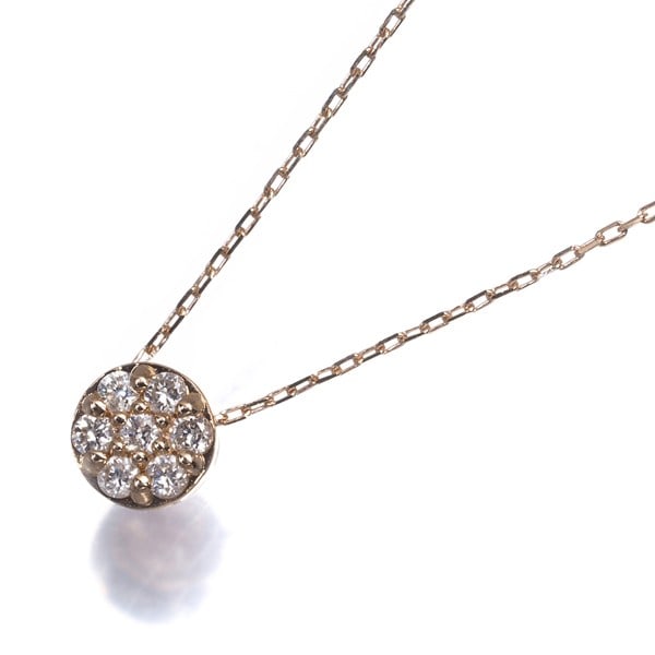 Diamond Necklace Paved with 750 Rose Gold: Diamond Necklace Paved with 750 Rose Gold 750 diamonds pave a stunning necklace in 18k rose gold, creating a beautiful pendant. The natural diamond main stone is set within this elegant design. This e