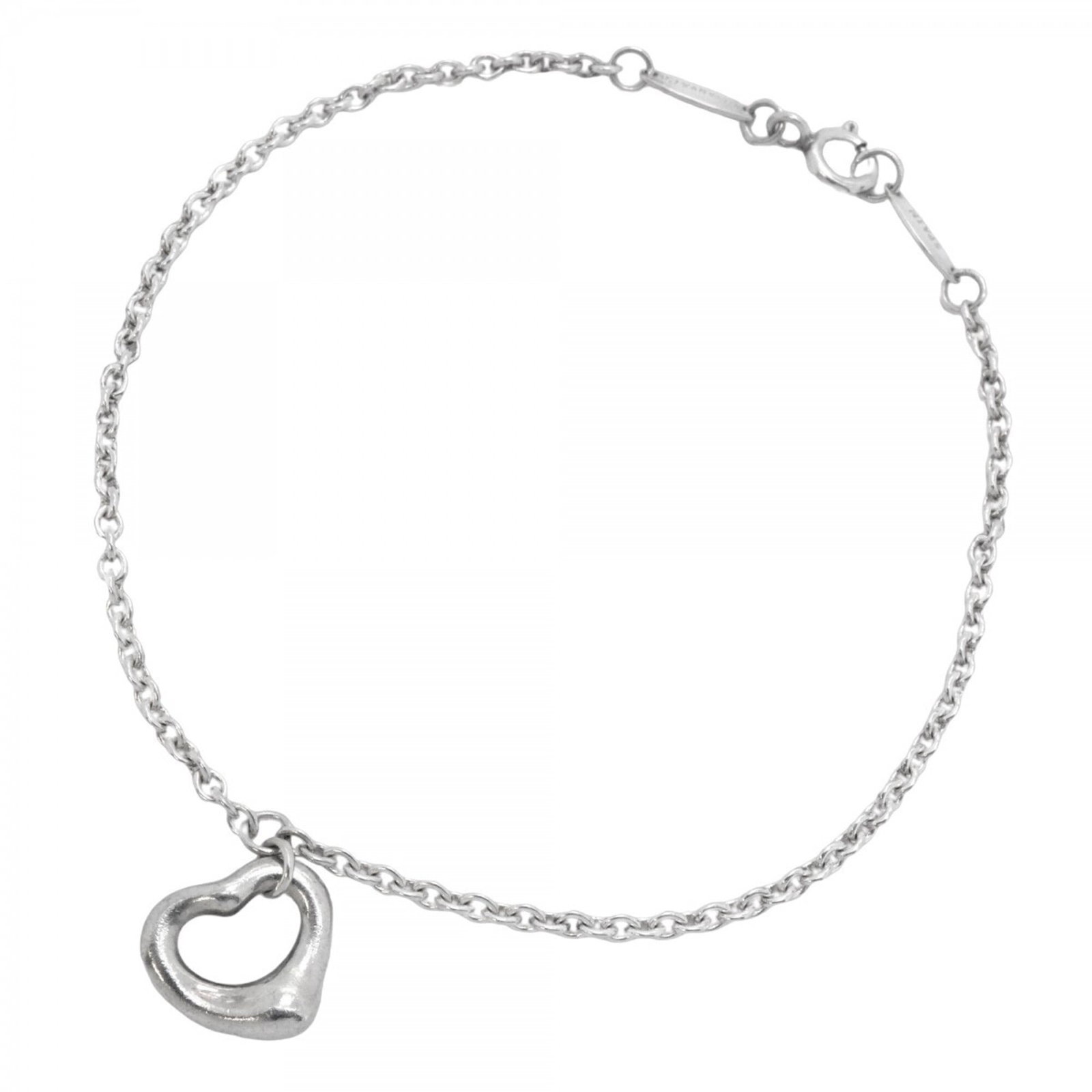 Charm Tiffany Bracelet 925 Silver: Charm Tiffany Bracelet 925 Silver Charm Tiffany Bracelet 925 Silver - A pre-owned, sterling silver charm bracelet with a classic design. Measuring 18cm in length, it features subtle signs of wear and