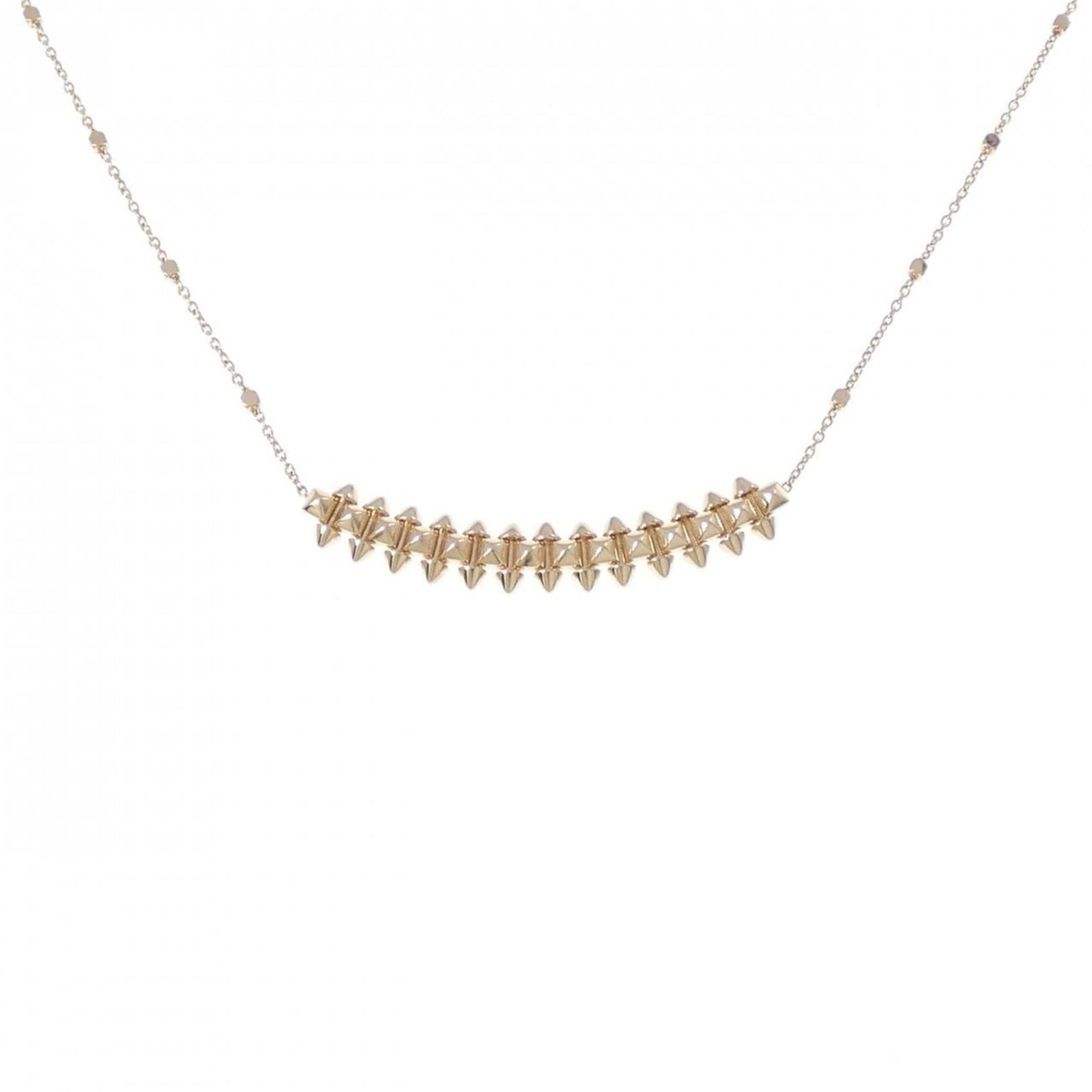 Crush small necklace by Cartier: Crush small necklace by Cartier Cartier's Crush small necklace boasts a delicate pink gold pendant, measuring 6.3mm x 41.1mm. This 18K gold necklace features a subtle design that adds a touch of elega