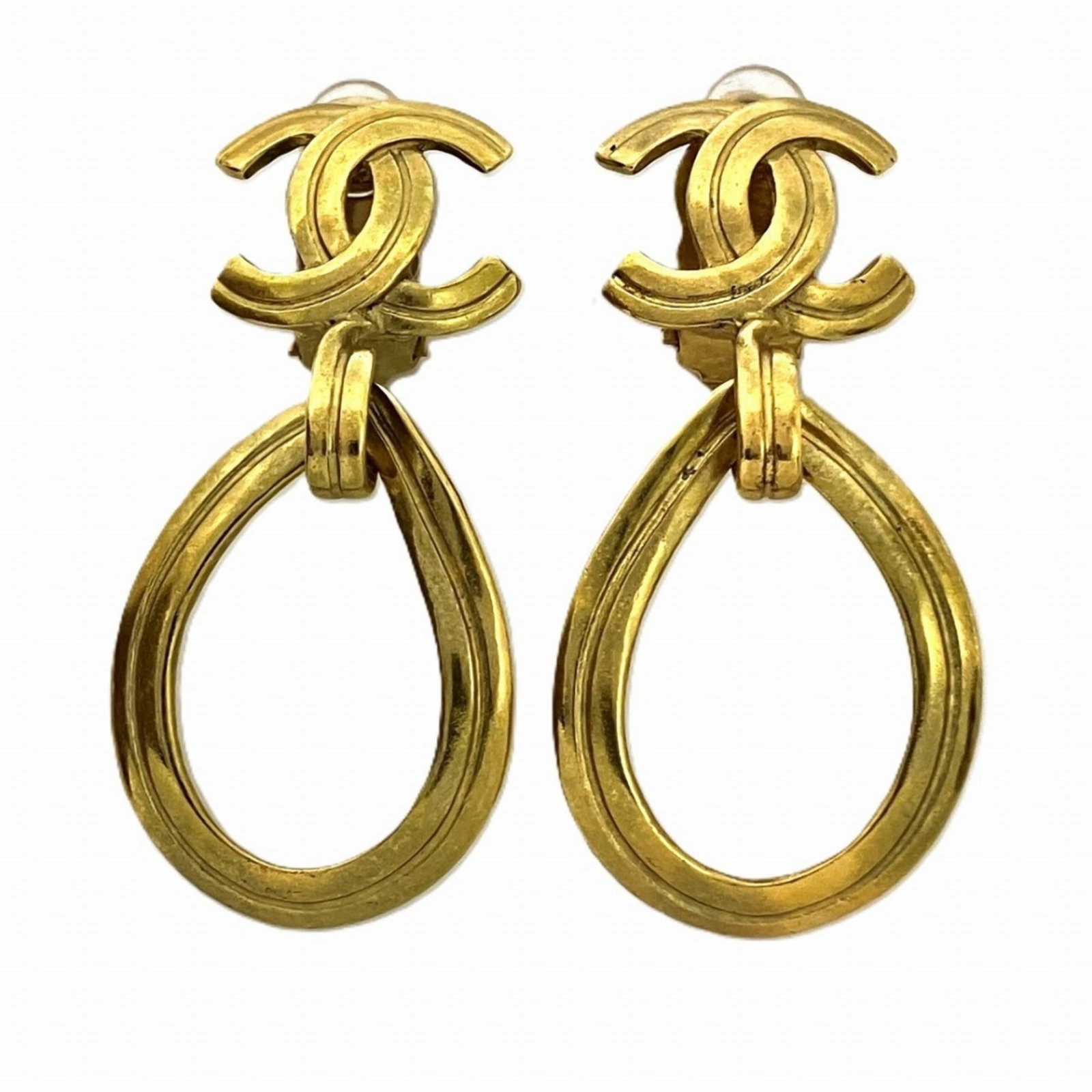 Clip earrings gold plating by Chanel (1 of 9)