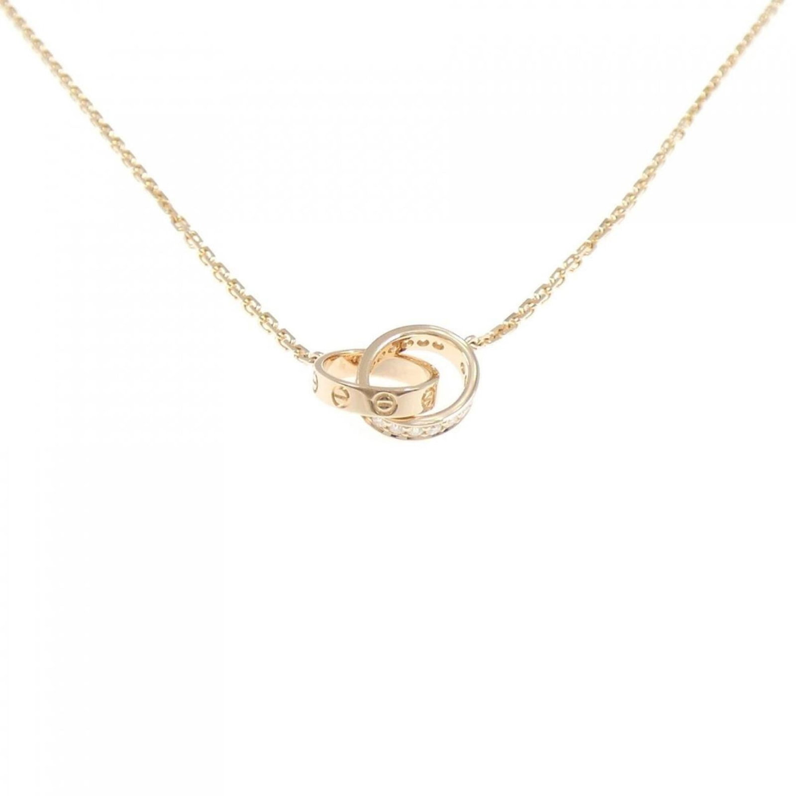 Love Baby Cartier Necklace: Love Baby Cartier Necklace Pink Gold (18K) necklace from Cartier, featuring a classic design with a pink gold finish. The necklace measures 44 cm in circumference and bears a signature, adding a touch