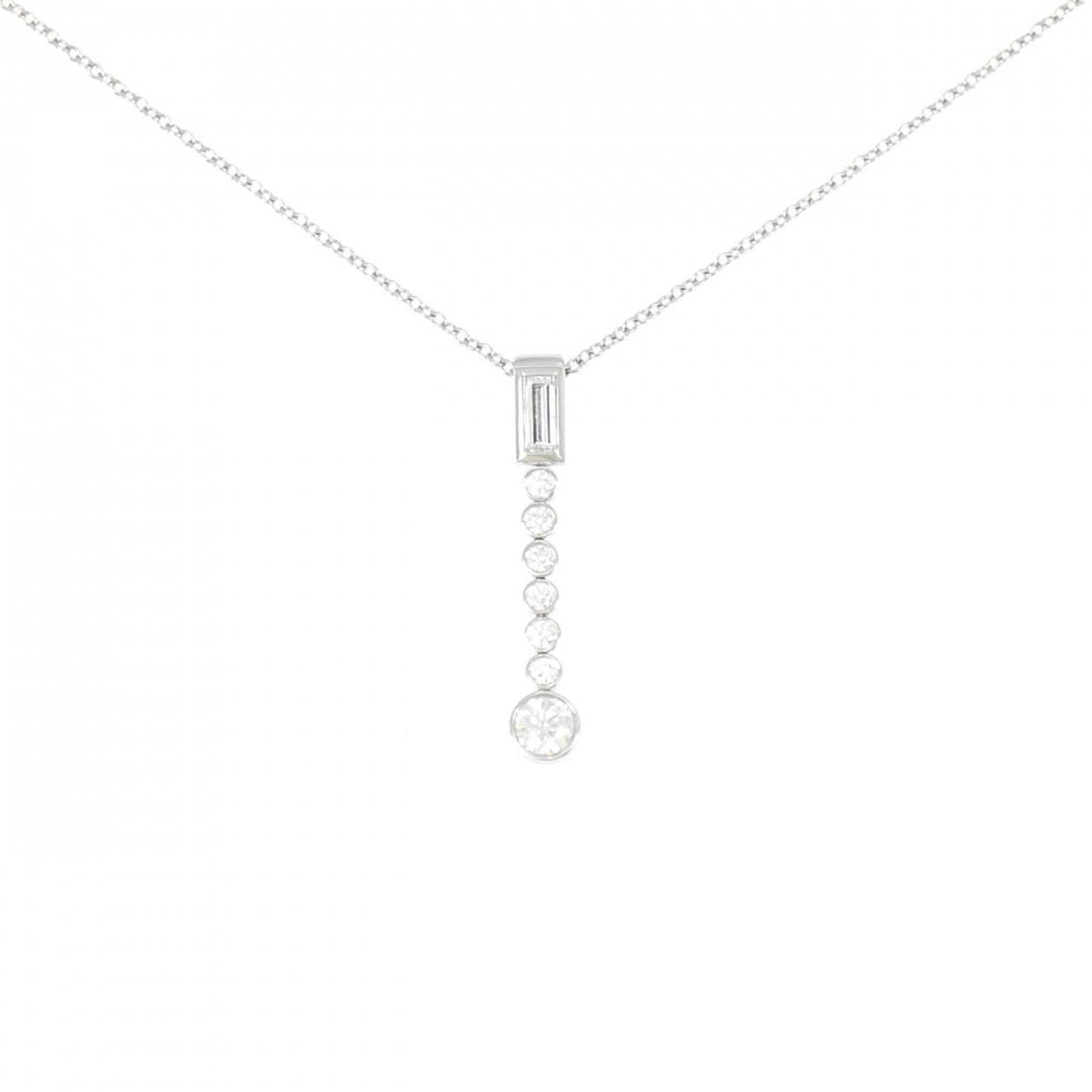 Jazz Drop Necklace Tiffany: Jazz Drop Necklace Tiffany Platinum and diamond come together in the Jazz Drop Necklace Tiffany, a sleek pendant featuring a 4g diamond set within a platinum setting. The necklace boasts a slender des