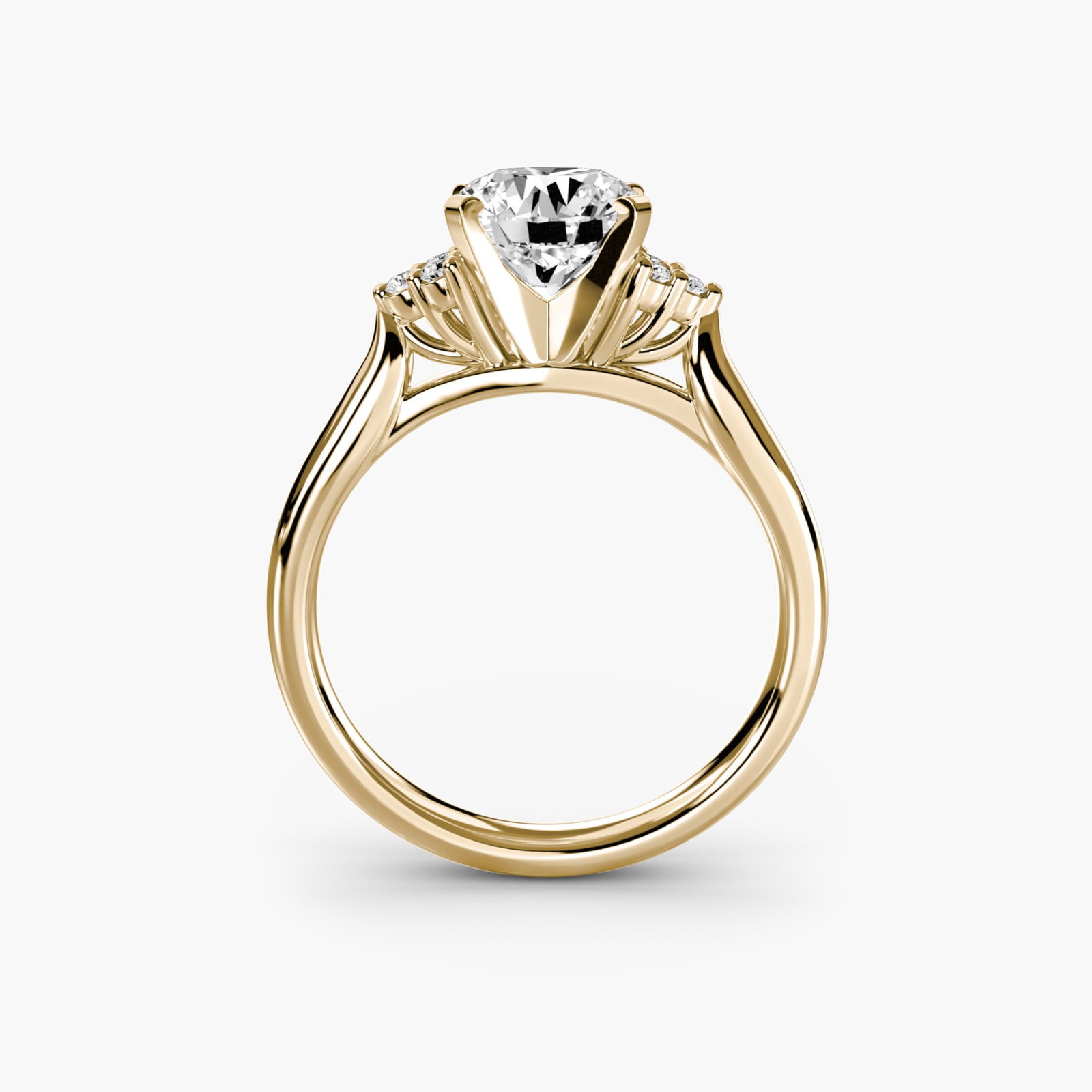 Solitaire Round 14Kt Yellow Gold Ring Setting: Solitaire Round 14Kt Yellow Gold Ring Setting The Solitaire Round 14Kt Yellow Gold Ring Setting boasts a sleek, round design with a subtle 2.5mm band width, perfectly complementing the center stone.