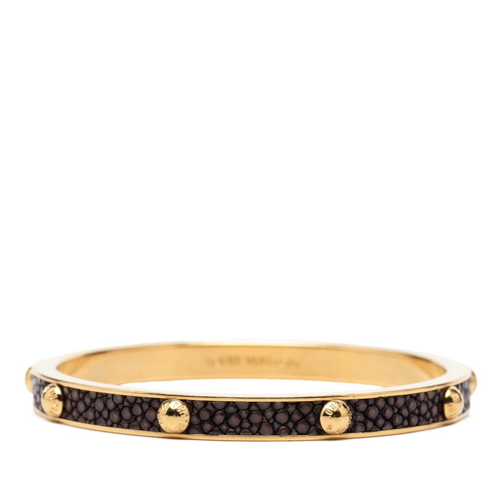 Vuitton Louis Charm Bracelet: Vuitton Louis Charm Bracelet Gold and purple hues adorn the Louis Vuitton Louis Charm Bracelet, featuring a classic charm design. Measuring 20cm in length with a width of 6mm, this 7.87'' long bracele