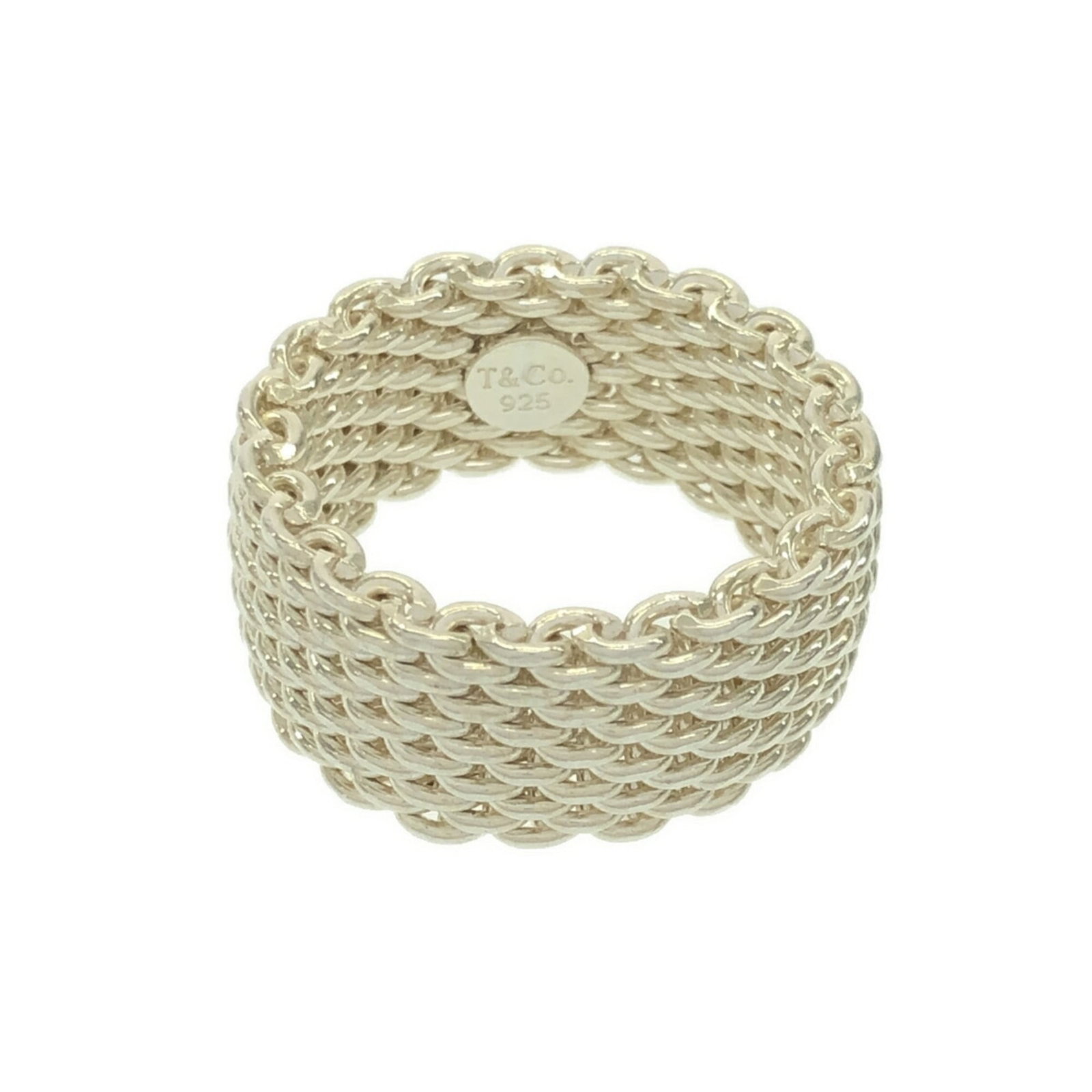 Tiffany Band Ring Silver 925: Tiffany Band Ring Silver 925 Silver 925 band ring from Tiffany, featuring a sleek design and premium silver material. This women's band ring boasts a classic style with a width of 10mm / 0.39''. In ex