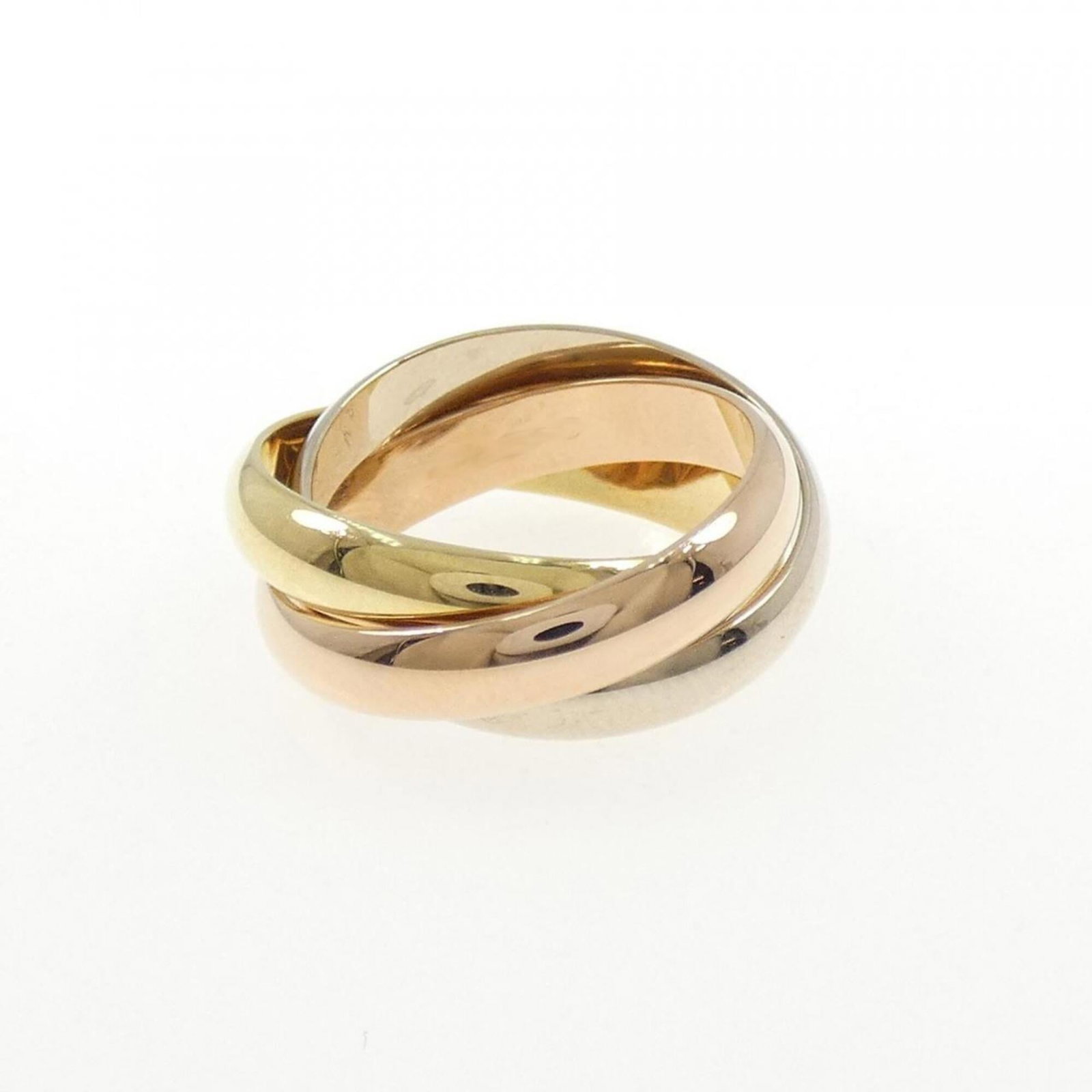Cartier Pink 18k White 18k Yellow Gold Ring Band: Cartier Pink 18k White 18k Yellow Gold Ring Band Pink Gold, White Gold, and Yellow Gold options available. This Cartier band ring features 18k gold composition and a classic design that suits various 