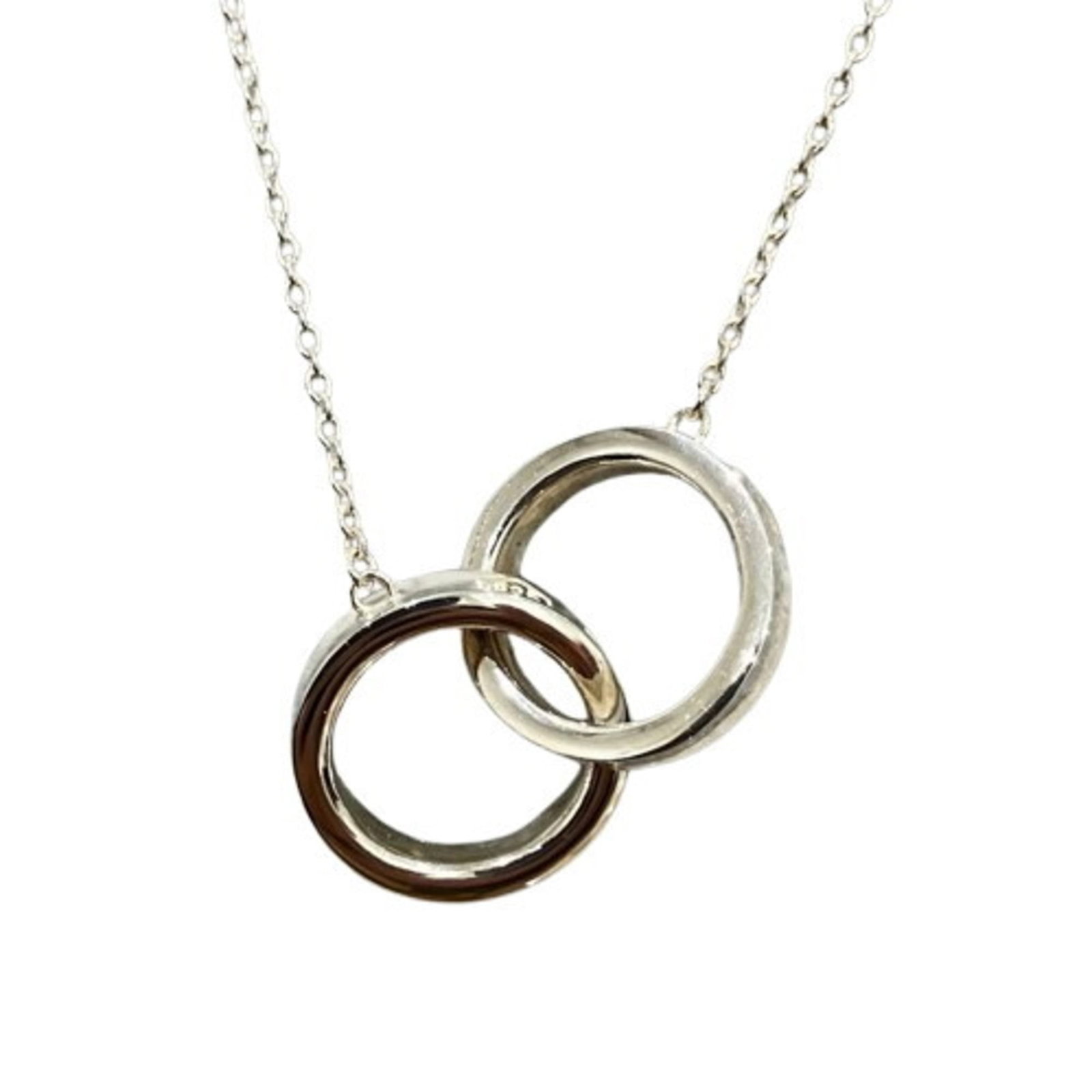 Tiffany & Co. Tiffany 1837 Necklace With Double Rings Ag925: Tiffany & Co. Tiffany 1837 Necklace With Double Rings Ag925 Tiffany & Co.'s iconic 1837 necklace boasts a striking design, featuring double rings in sterling silver (925). The classic piece measures 4
