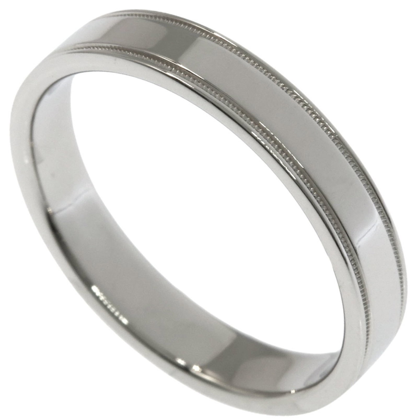 Platinum ring by Tiffany band: Platinum ring by Tiffany band Platinum ring by Tiffany features a high-quality band made from 950 platinum, a durable and luxurious metal. This used item is in like new condition, with hardly any trac