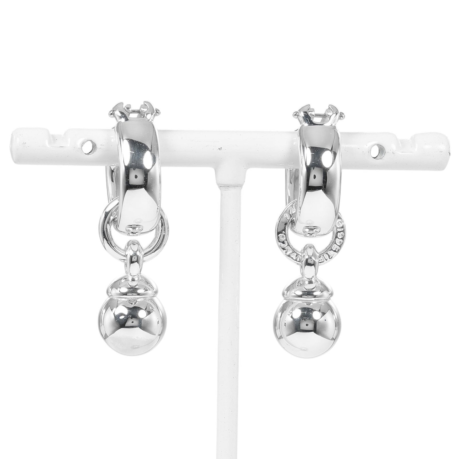 Tiffany Hoop Earrings Silver 925: Tiffany Hoop Earrings Silver 925 Silver 925 Tiffany Hoop Earrings with a classic design, bearing a signature. Made from high-quality silver, these earrings have a timeless appeal and are in very good 