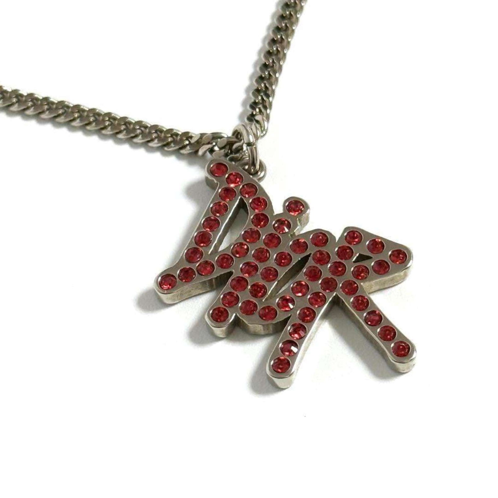 Men's Shawn Stussy Dior Pendant Necklace: Men's Shawn Stussy Dior Pendant Necklace Stussy Dior pendant necklace, featuring metal and rhinestone design. Available in various sizes (50 cm - 54 cm / 19.68'' - 21.25'') to fit different neck circu