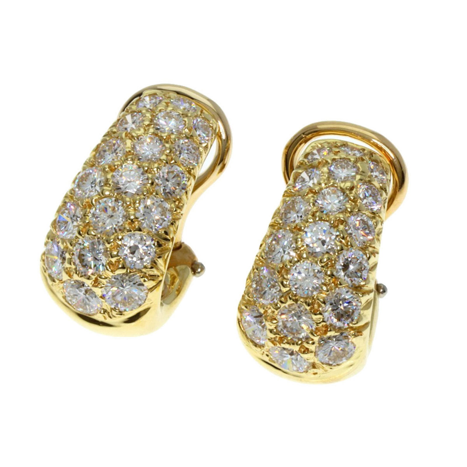 Harry Winston Clip Earrings: Harry Winston Clip Earrings The Harry Winston Clip Earrings are a stunning example of luxury jewelry, featuring 18K yellow gold and a beautiful diamond stone. With their sleek design and precise craft
