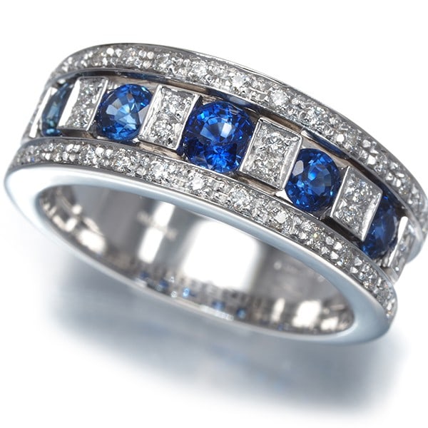 Damiani Ring Sapphire Diamond Belle Epoque Us5.75-6 18K 750 White Gold: Damiani Ring Sapphire Diamond Belle Epoque Us5.75-6 18K 750 White Gold Damiani's Belle Epoque collection shines with the elegant pairing of a natural sapphire and diamond. This stunning ring features