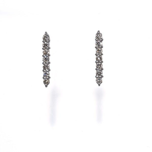 Diamond 0.10Ct/ 0.10Ct Earrings 18K 750 White Gold: Diamond 0.10Ct/ 0.10Ct Earrings 18K 750 White Gold 18k white gold earrings boast two natural diamonds, each measuring 0.10 carats, set in a stud design for understated elegance. The 750 purity metal e