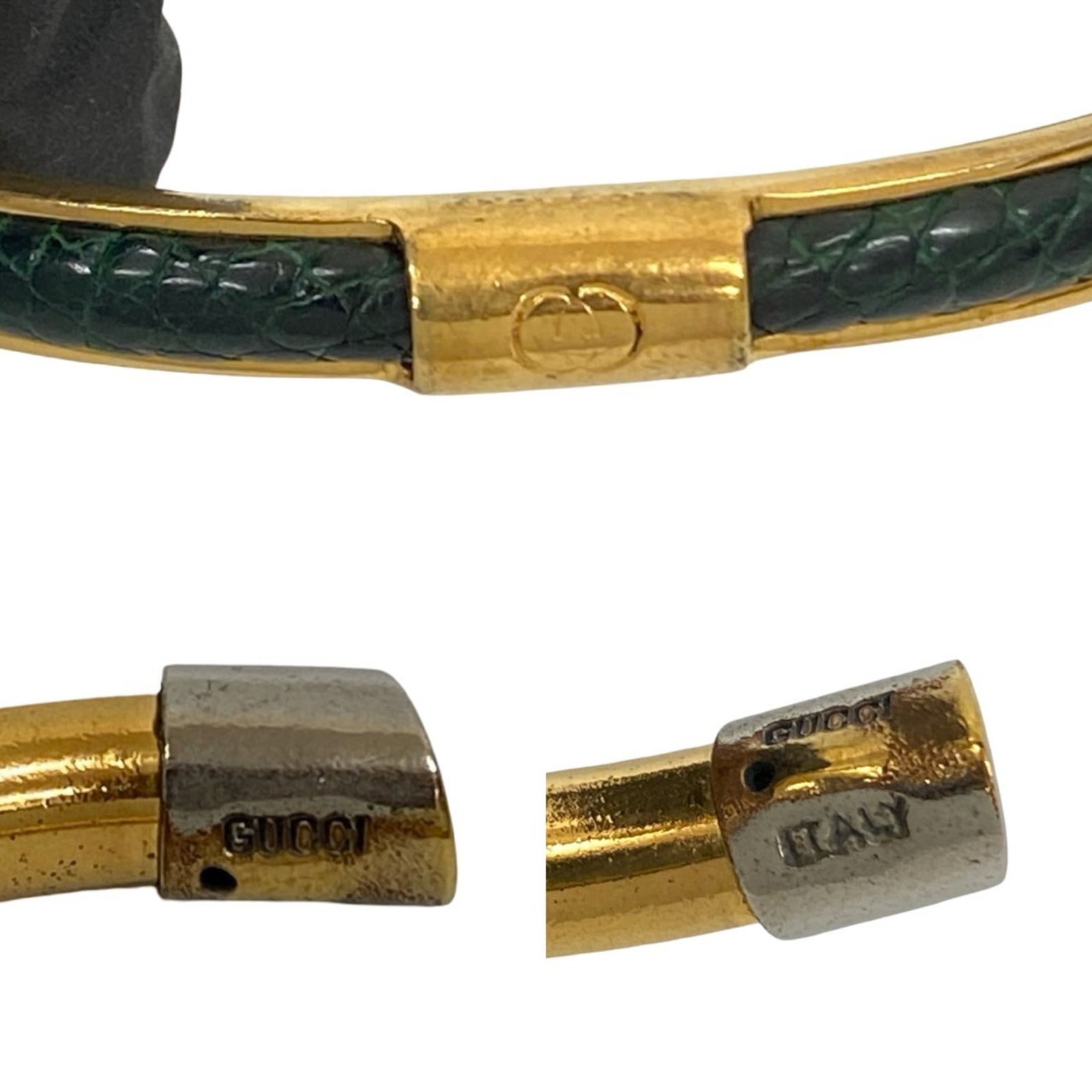 Gucci Bangle Gold Plating Leather - 2