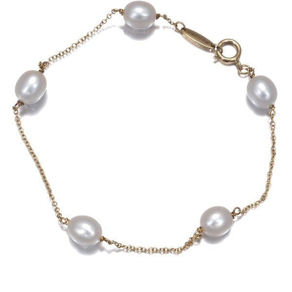 Tiffany&Co. Bracelet Freshwater Pearl 6.0-6.3Mm By The Yard 18K Yg: Tiffany&Co. Bracelet Freshwater Pearl 6.0-6.3Mm By The Yard 18K Yg Yellow Gold Tiffany&Co. Bracelet Features Freshwater Pearls By The Yard, A Stylish and Elegant Design. This 18k Yellow Gold Bracelet