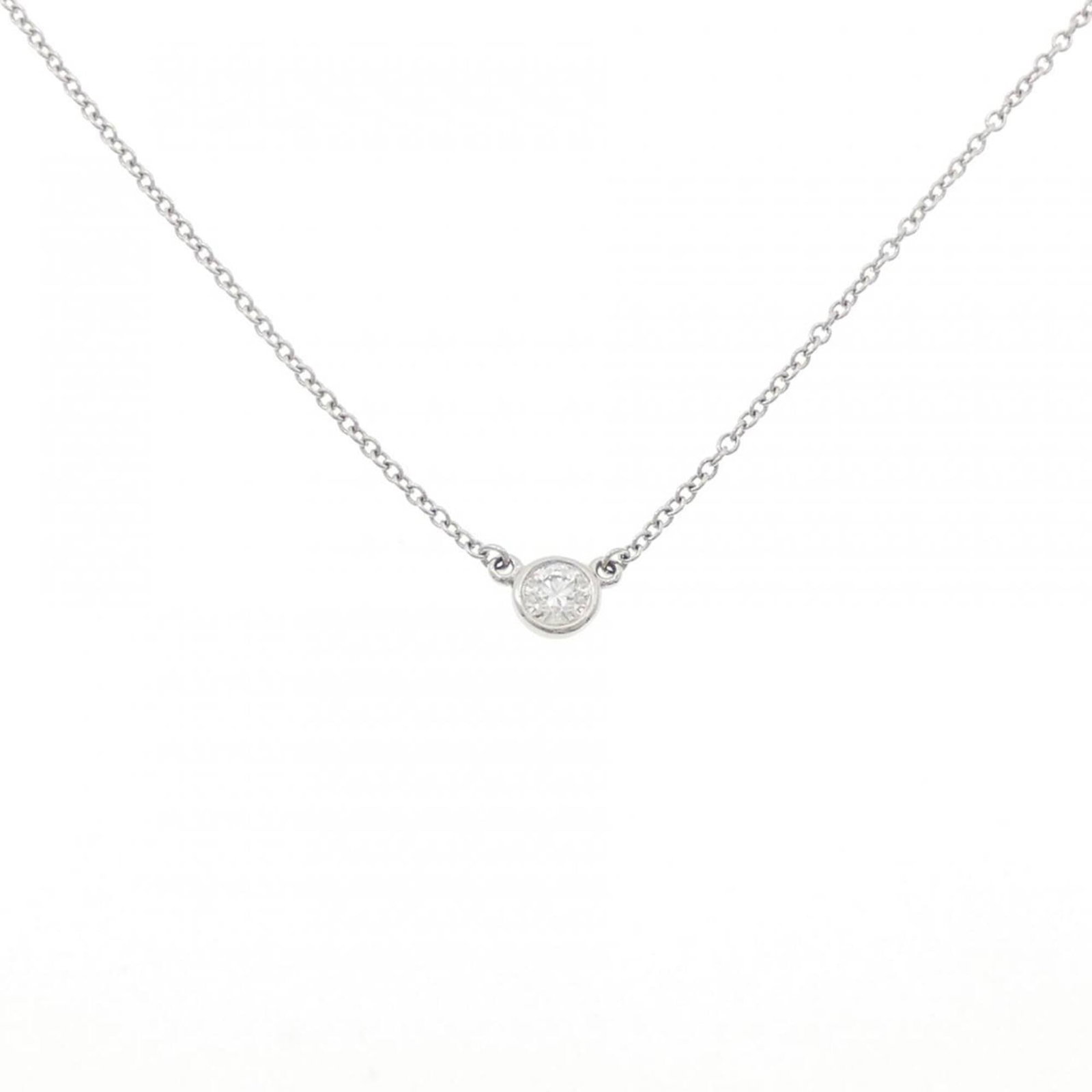 Tiffany Necklace by the yard: Tiffany Necklace by the yard Platinum 950 Tiffany Necklace by the yard, featuring a sterling silver design with a subtle sheen. The necklace boasts a comfortable 41 cm circumference and bears a