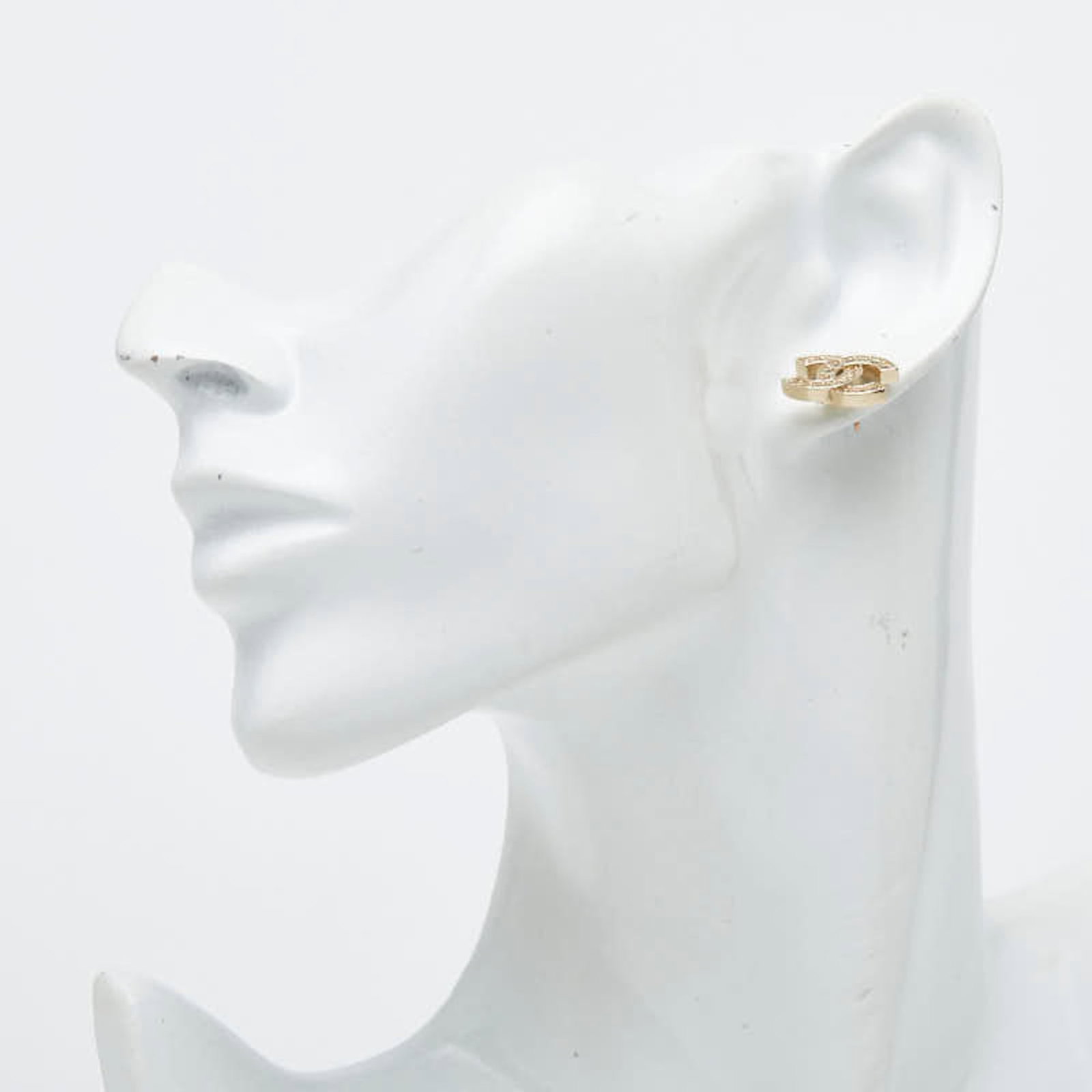 Stud earrings rhinestone Chanel - 4