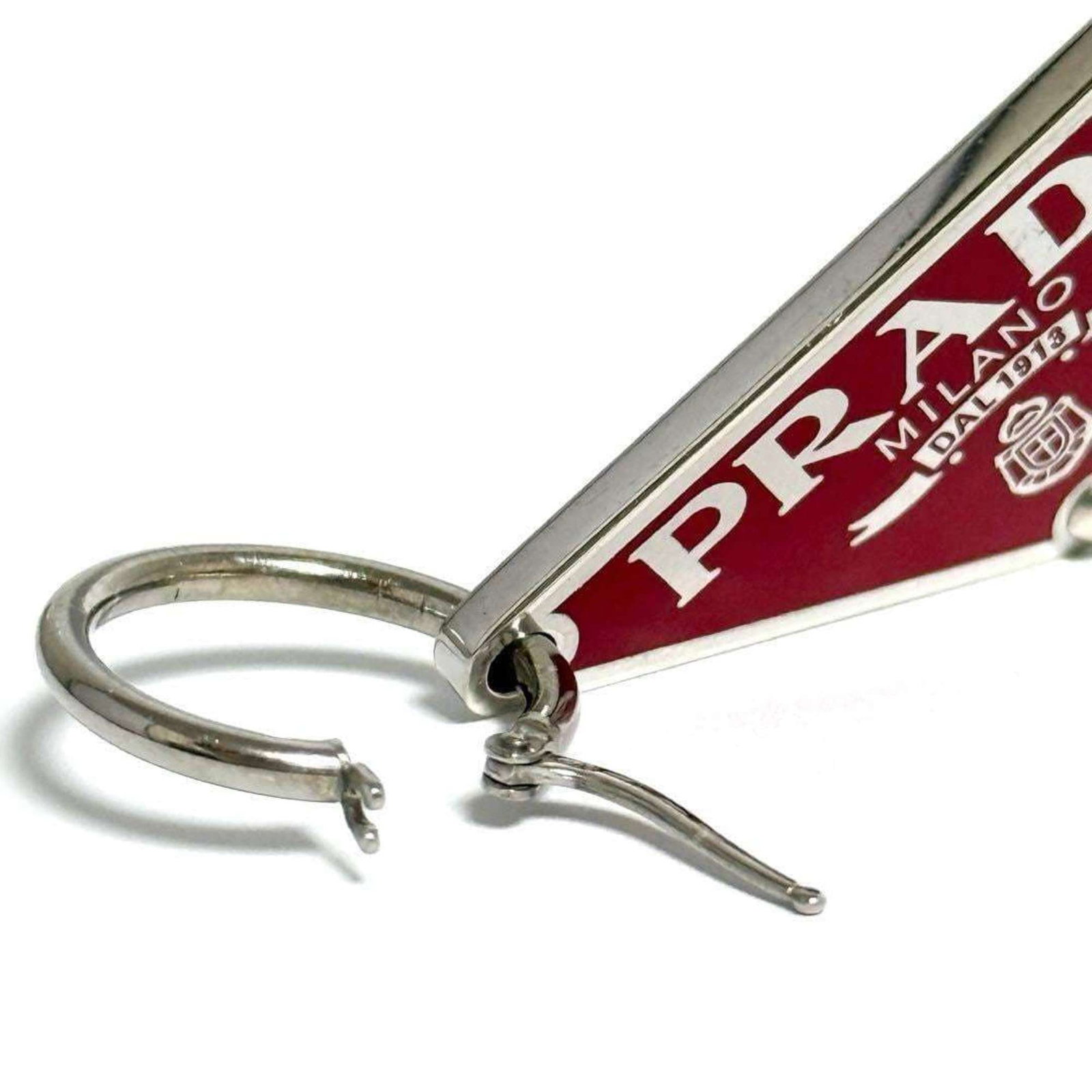 Prada Drop Earrings Silver 925 - 3