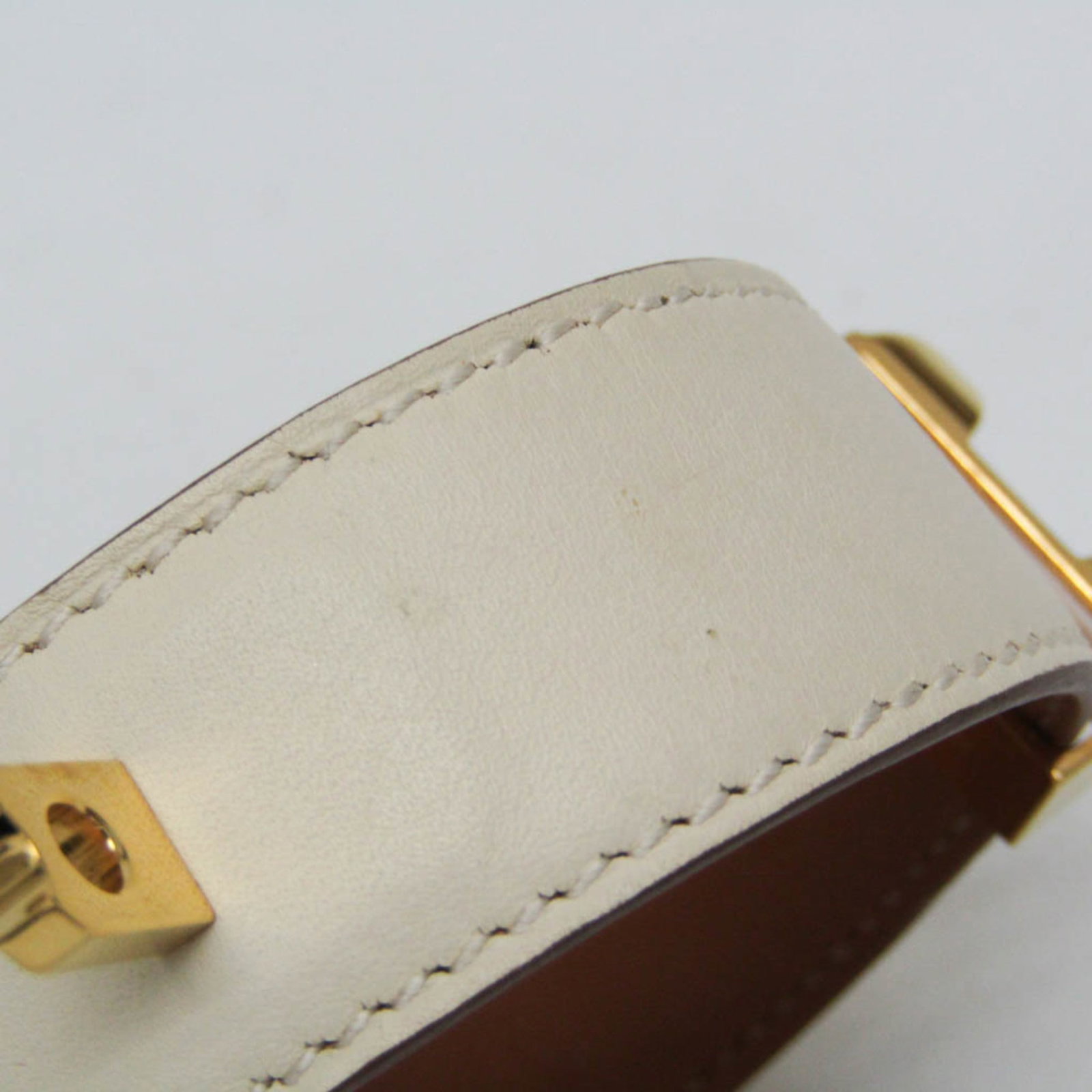 Metal leather bangle Hermes - 10