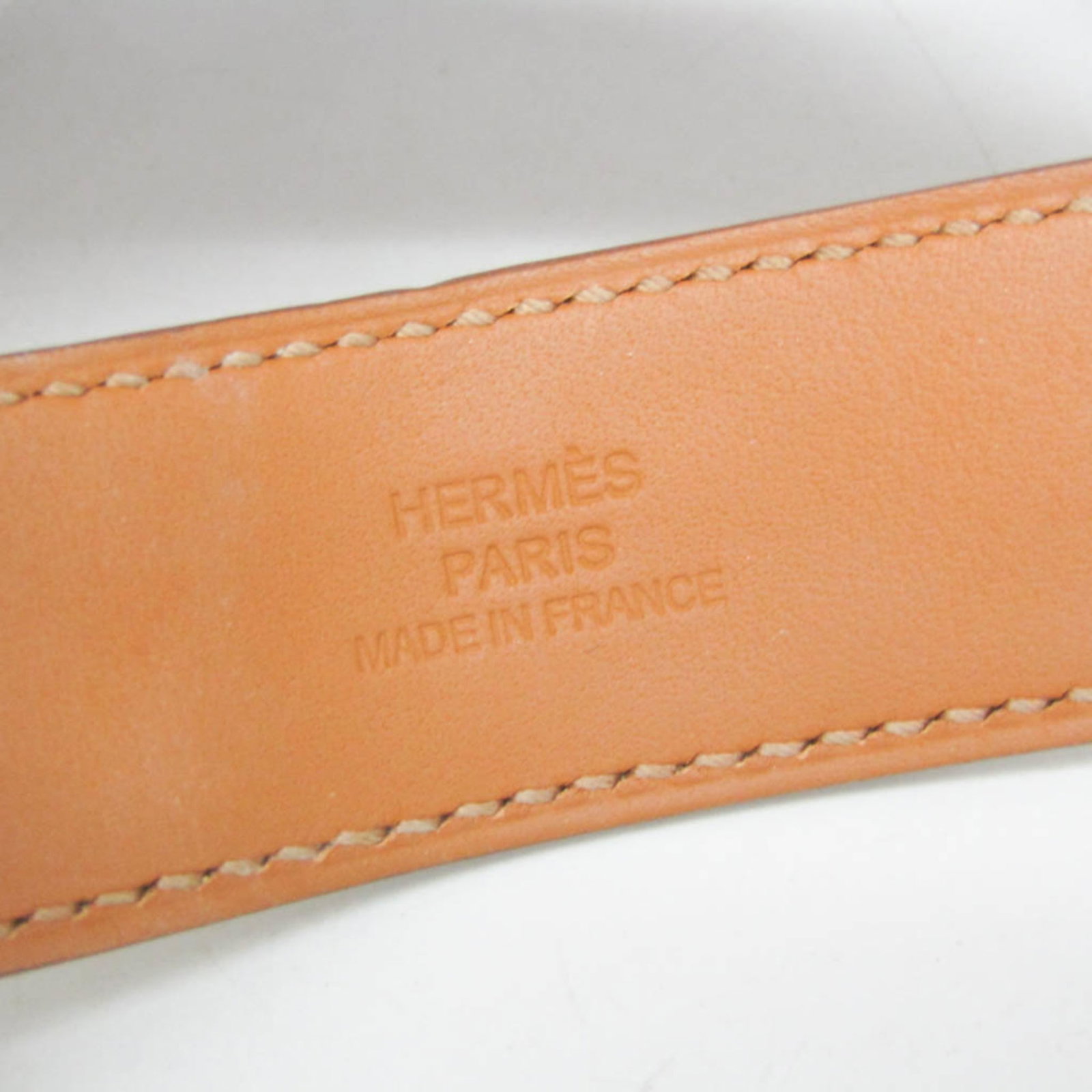 Metal leather bangle Hermes - 11
