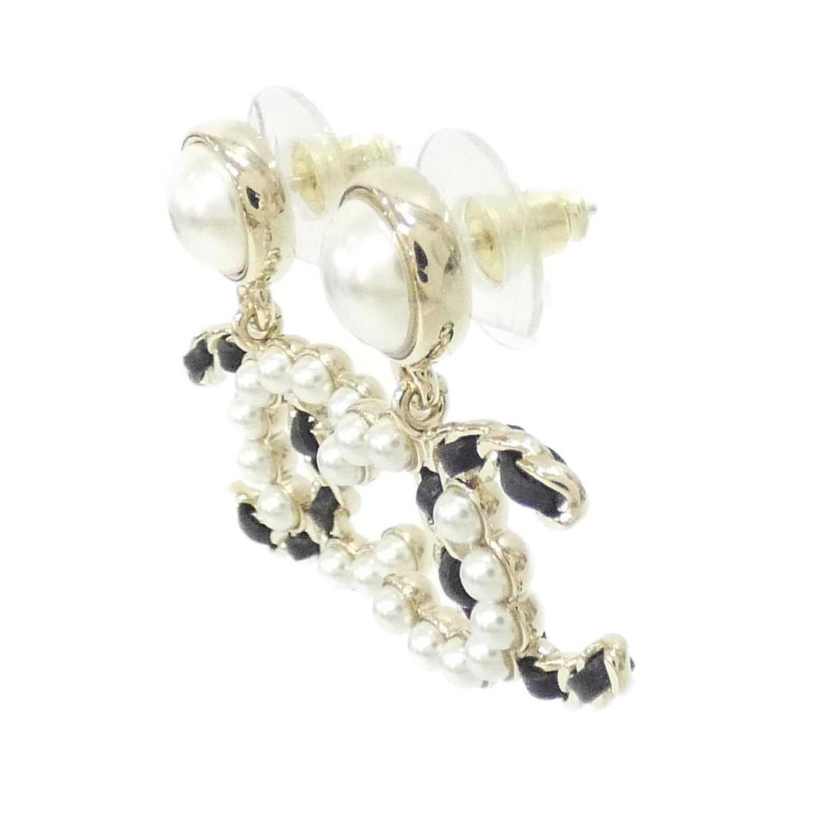 Chanel Stud Earrings Leather - 2