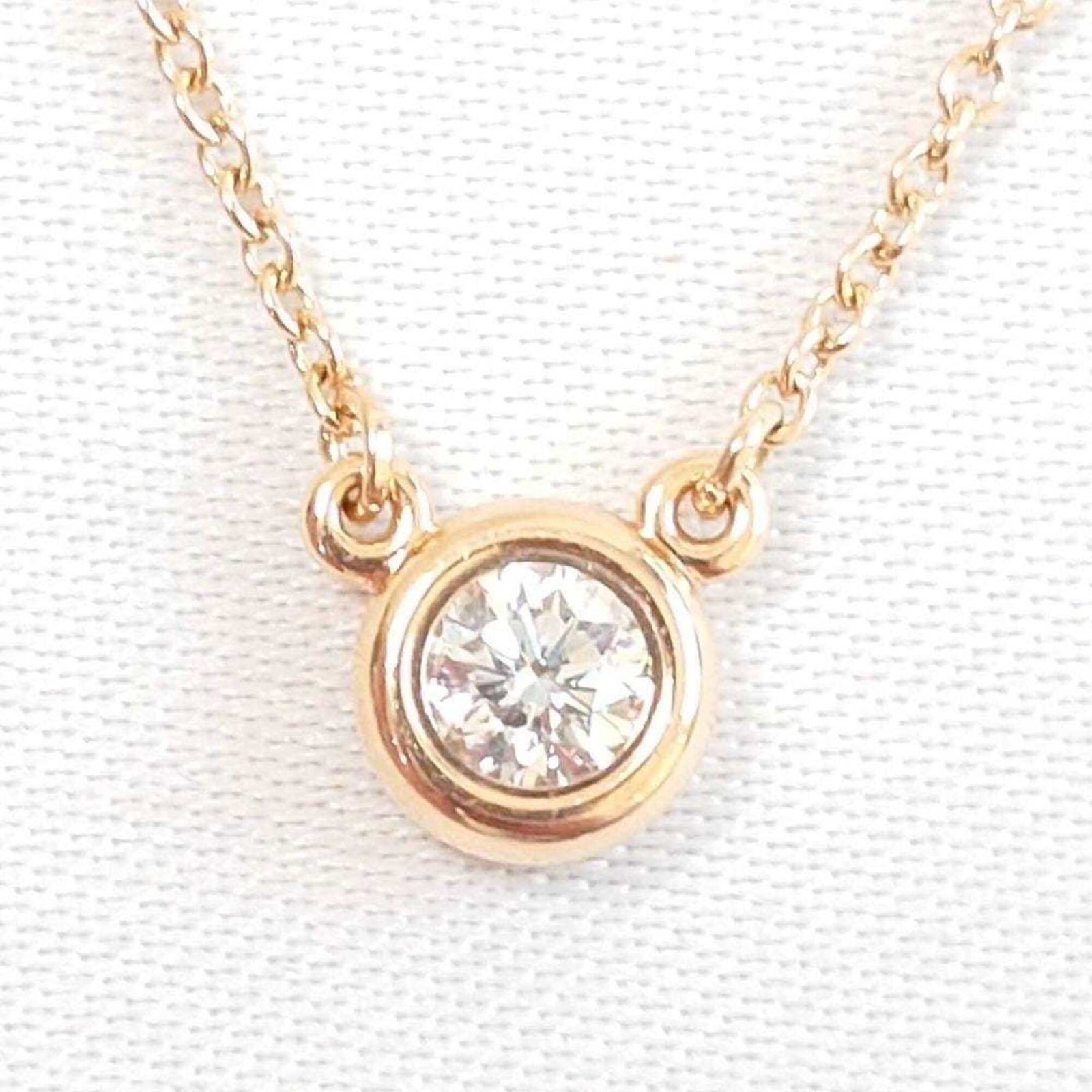 Tiffany & Co. 18K By The Yard Diamond Necklace 7349: Tiffany & Co. 18K By The Yard Diamond Necklace 7349 Tiffany & Co.'s 18K By The Yard Diamond Necklace features a stunning 5.7mm pink gold pendant, showcasing exceptional craftsmanship and attention to 