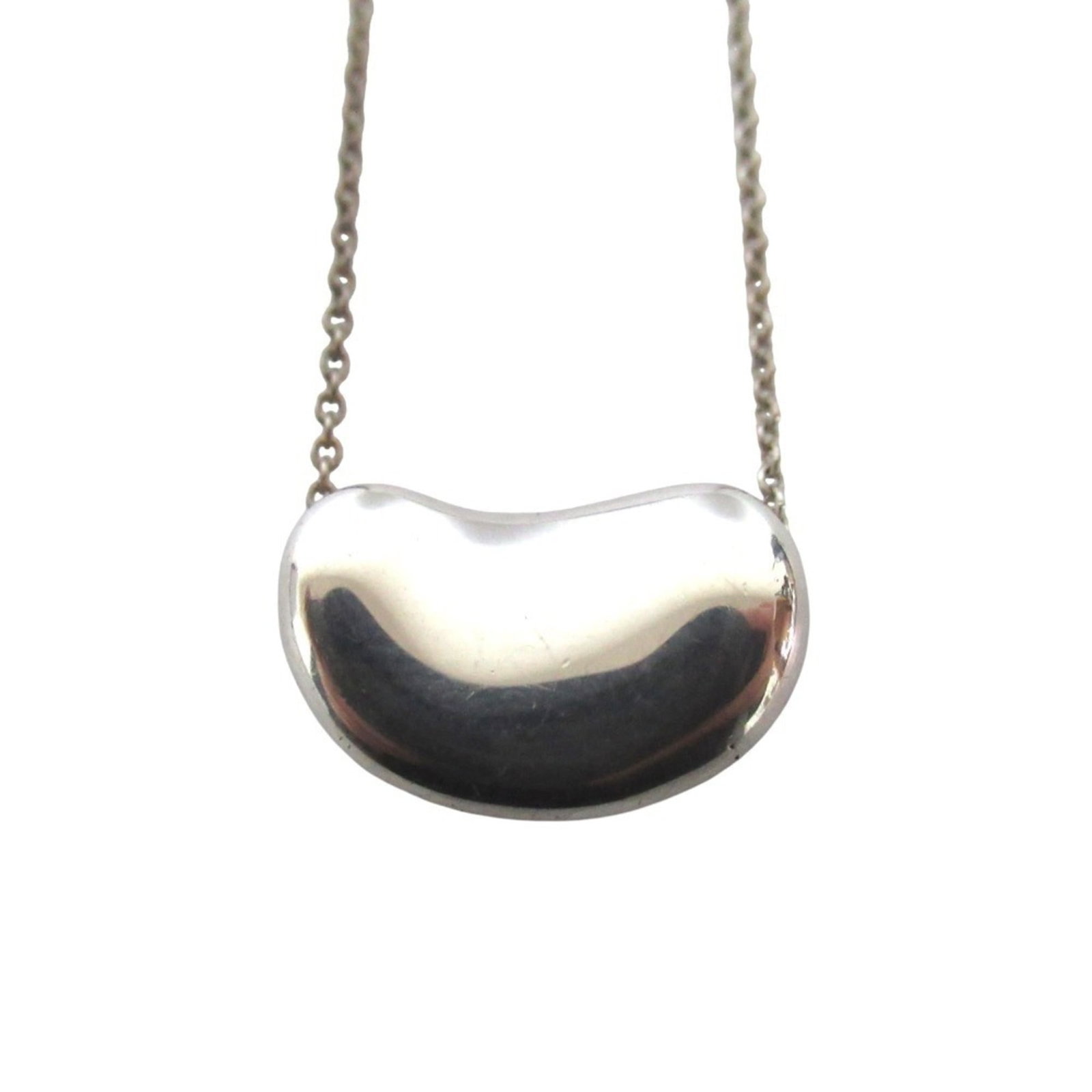 Tiffany & Co. Vintage Elsa Peretti Beans Necklace Pendant Sterling Silver Women'S: Tiffany & Co. Vintage Elsa Peretti Beans Necklace Pendant Sterling Silver Women'S Sterling silver pendant from Tiffany & Co.'s Elsa Peretti Beans collection, featuring a delicate design with