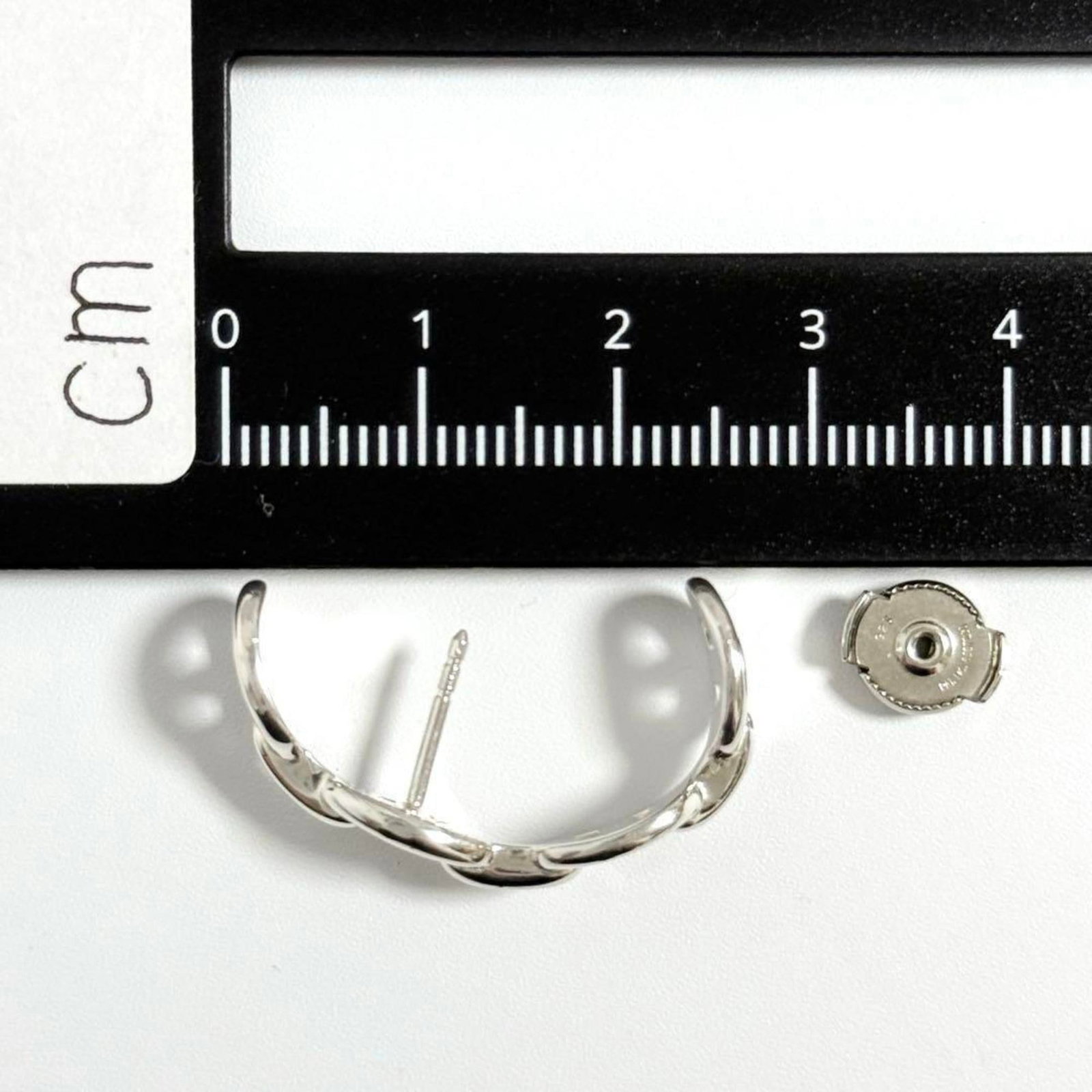 Hermes 925 Silver Earrings Stud - 7