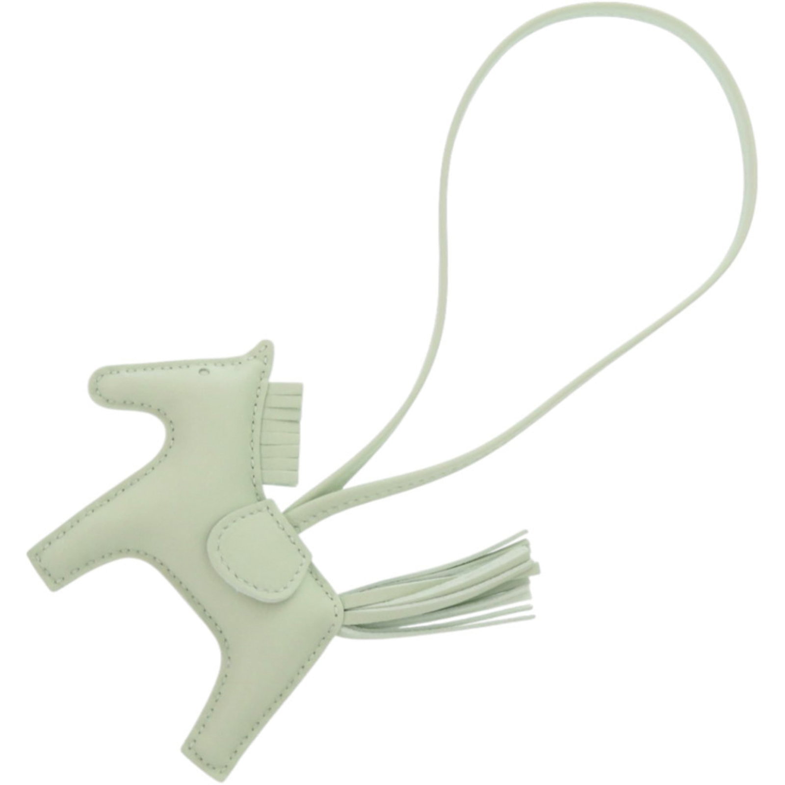 Hermes handbag charm leather: Hermes handbag charm leather Lambskin leather handbag charm from Hermes, featuring a size of 75.00mm x 90.00mm and in mint condition like new. This used item boasts a premium material and design,