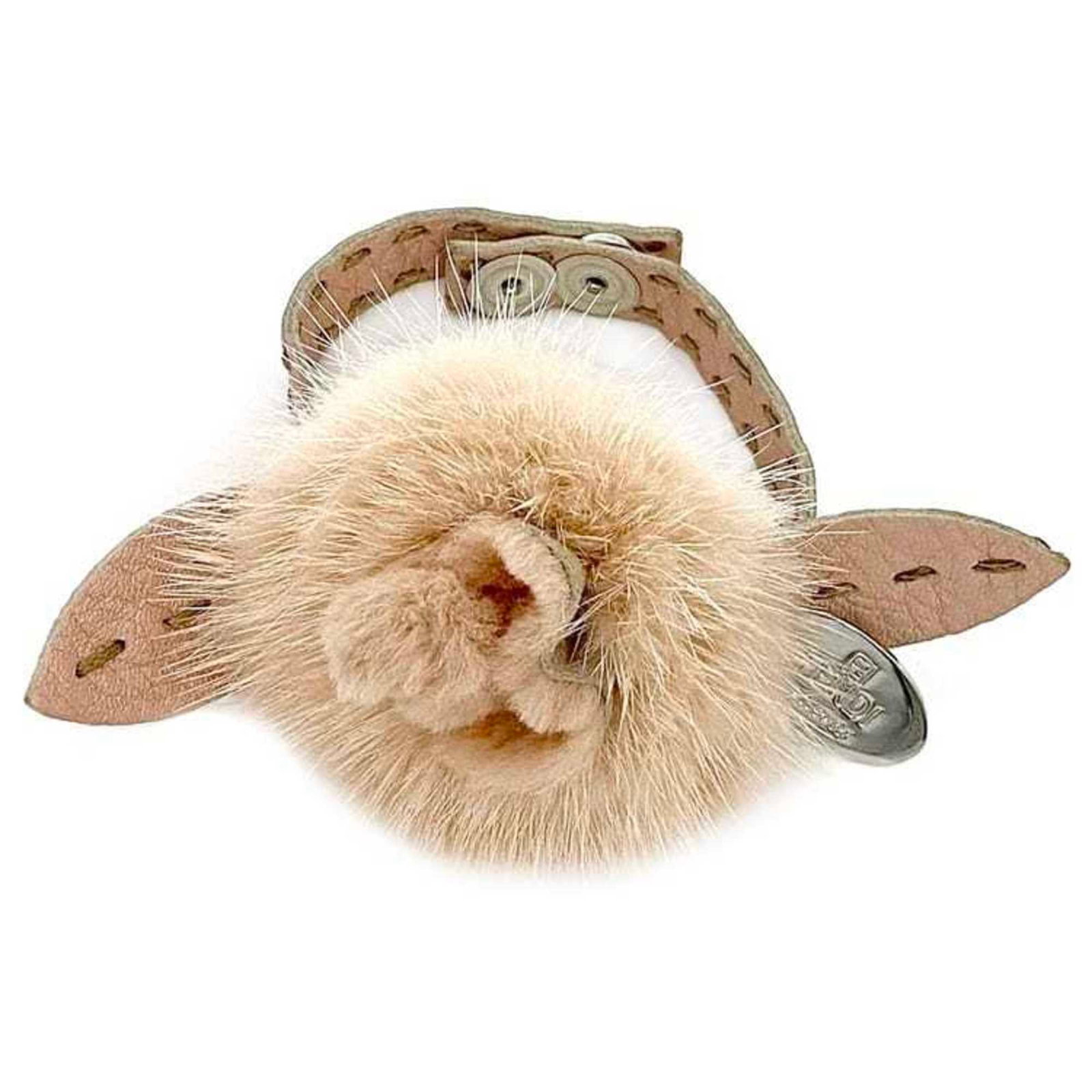 Fur Leather Fendi Charm Bracelet: Fur Leather Fendi Charm Bracelet Fur and leather come together in this iconic Fendi charm bracelet, featuring pink hues that add a touch of elegance. Measuring 16cm-17cm in length, the delicate design