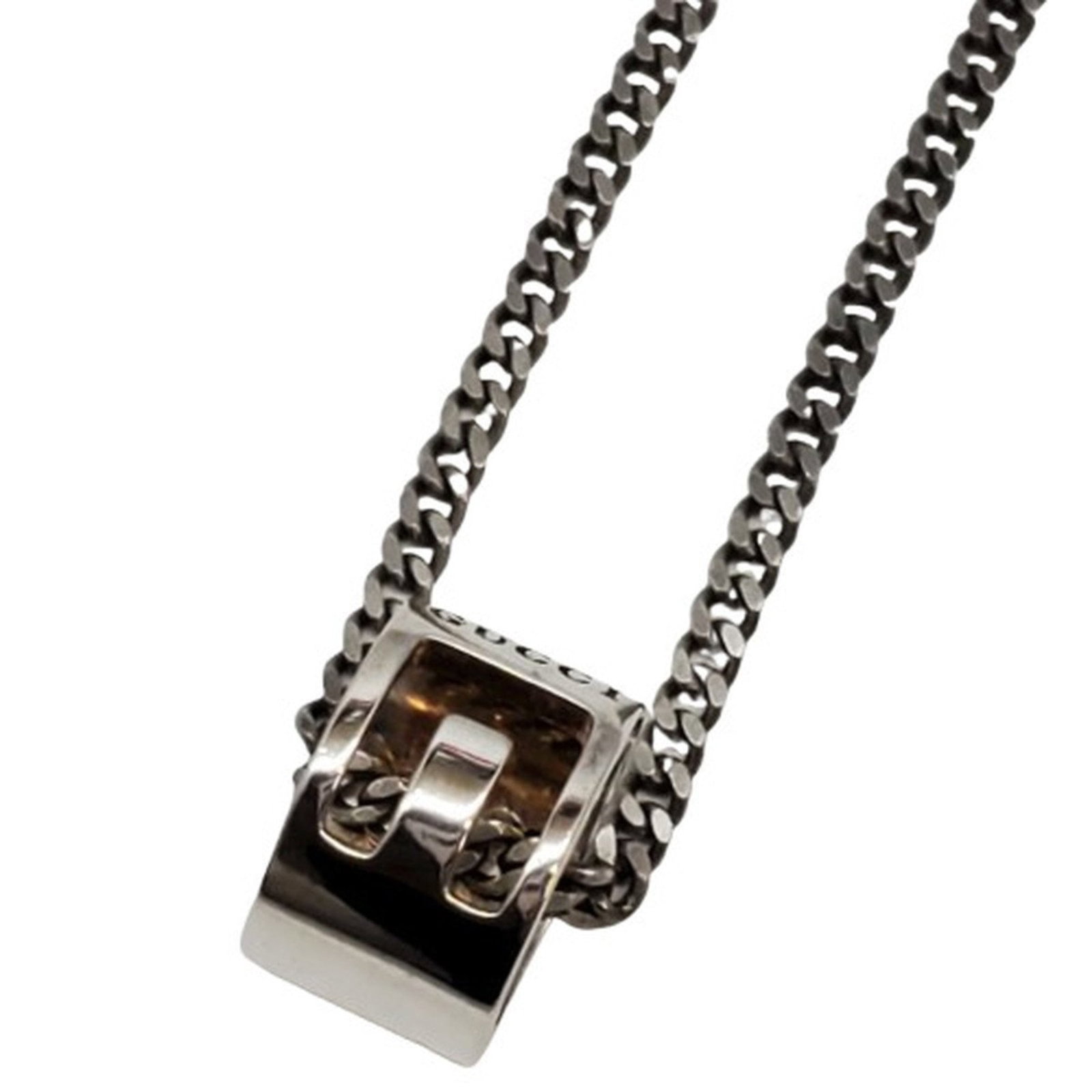 Gucci Cutout G Necklace Sv925 Silver Men'S Women'S Kaizuka Store It4Qclvjuzet Rk2005D (1 of 7)