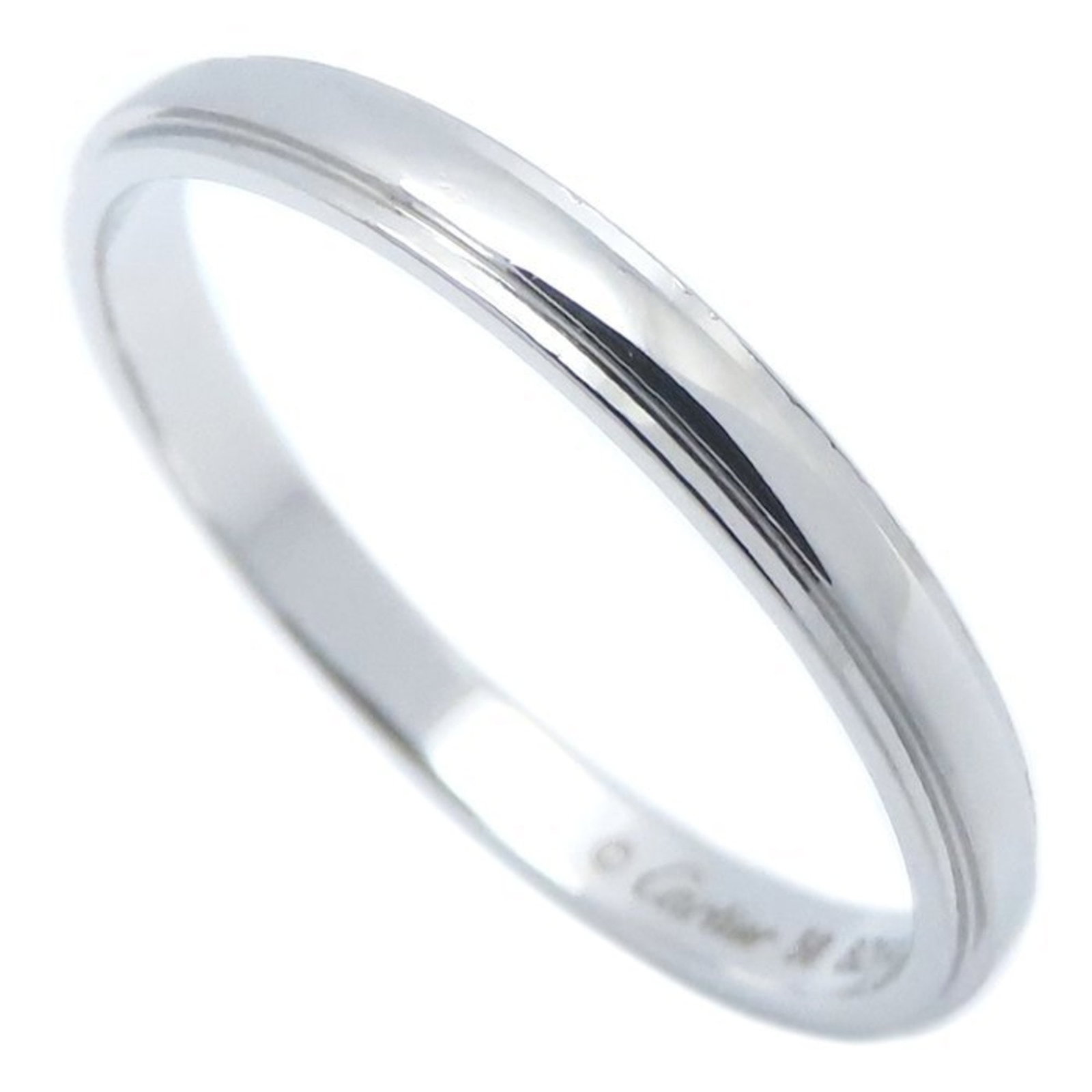 Ring Platinum Cartier Wedding: Ring Platinum Cartier Wedding Platinum Cartier Wedding Ring, 58, US Size 9. A like-new condition platinum wedding ring from the renowned brand Cartier, bearing a subtle presence of usage. Item