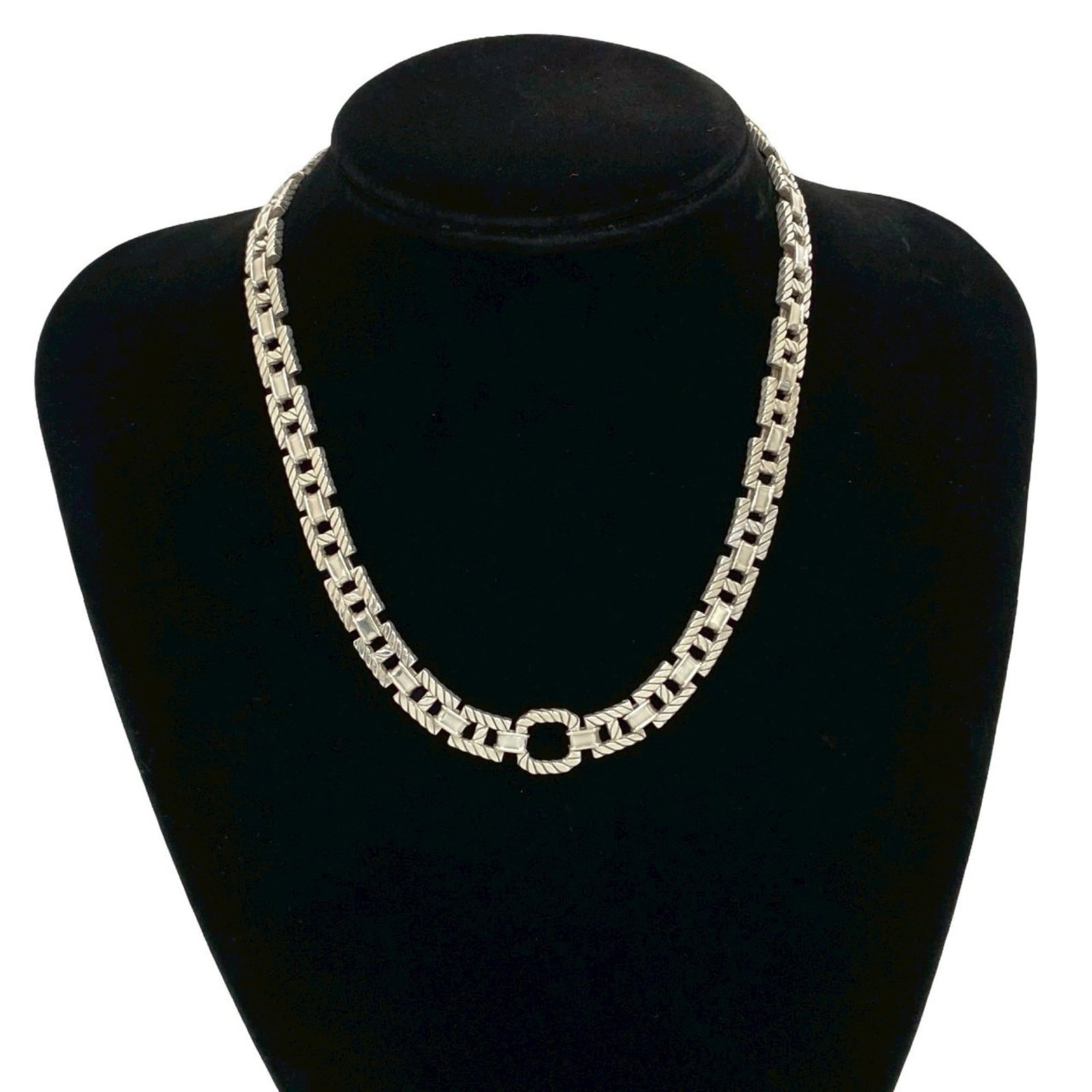 Silver 800 Hermes Vintage Pendant Necklace Choker Grand (1 of 6)