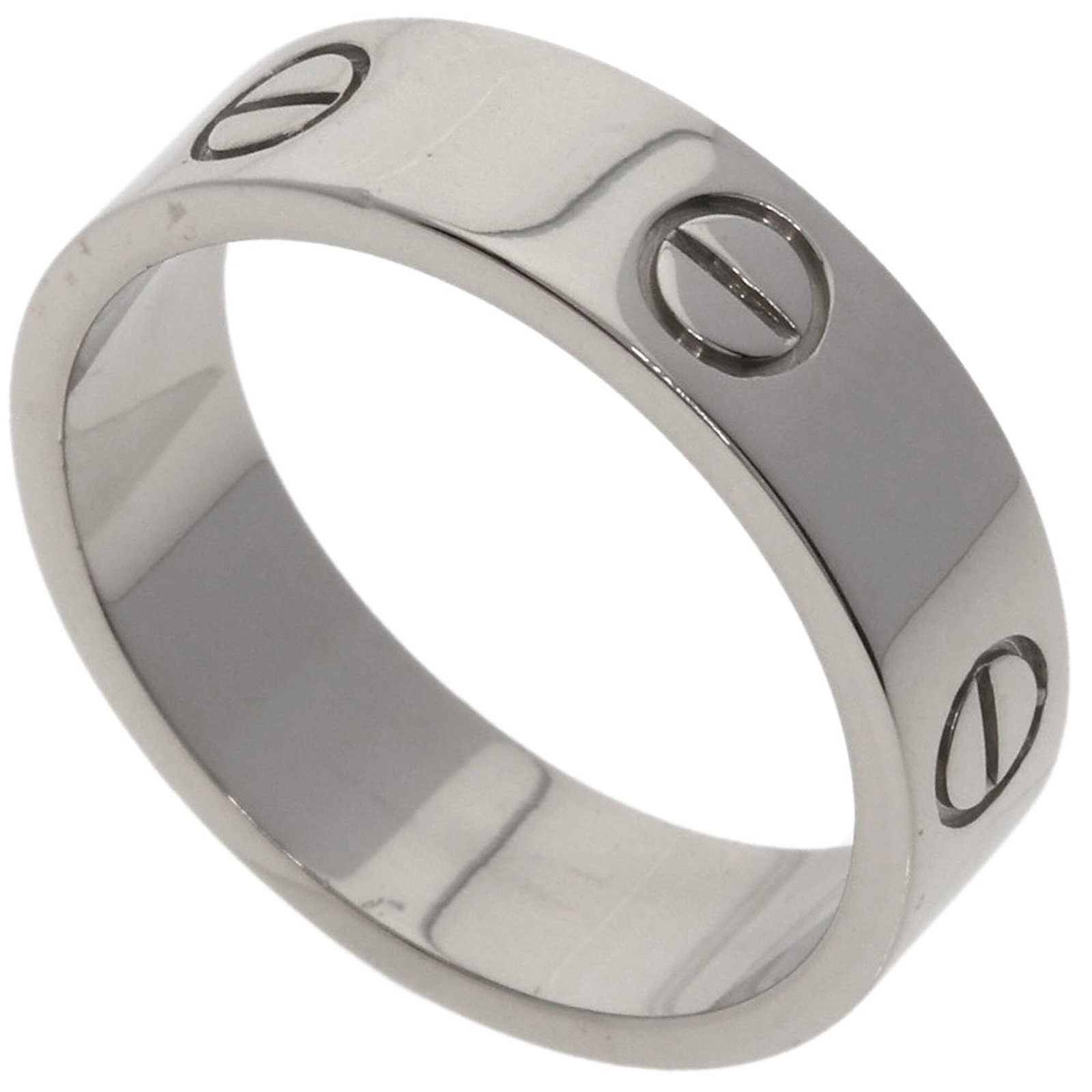 White Gold Cartier Band Ring 18K: White Gold Cartier Band Ring 18K 18K White Gold Cartier Band Ring for Women - A Like New Condition, Hardly Used Item. This beautiful band ring features white gold material and boasts a classic