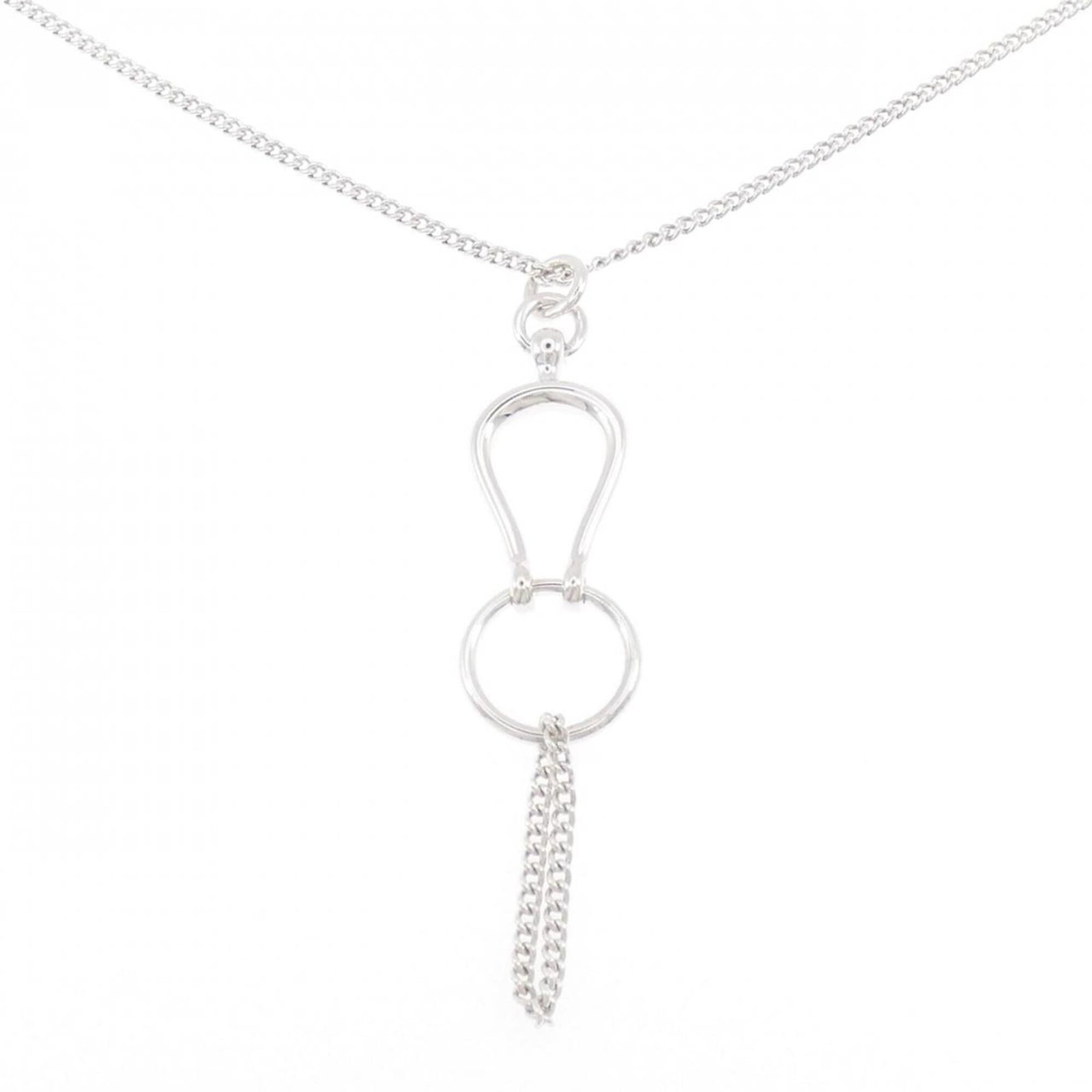 Hermes necklace 925: Hermes necklace 925 Silver Hermes necklace pendant, crafted from 925 sterling silver, features a distinctive design with a pendant size of 77.8mm x 16.5mm and a neck circumference range of 40 cm - 42