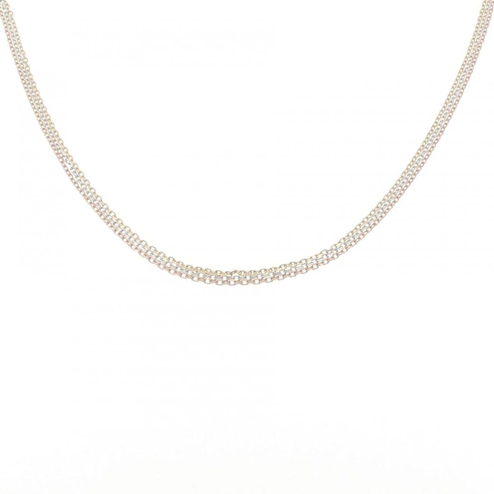 Trinity Cartier Necklace: Trinity Cartier Necklace Pink Gold (18K) Trinity Cartier Necklace features a unique design with three interconnected elements, showcasing the brand's signature style. The necklace boasts a 55 cm / 21.