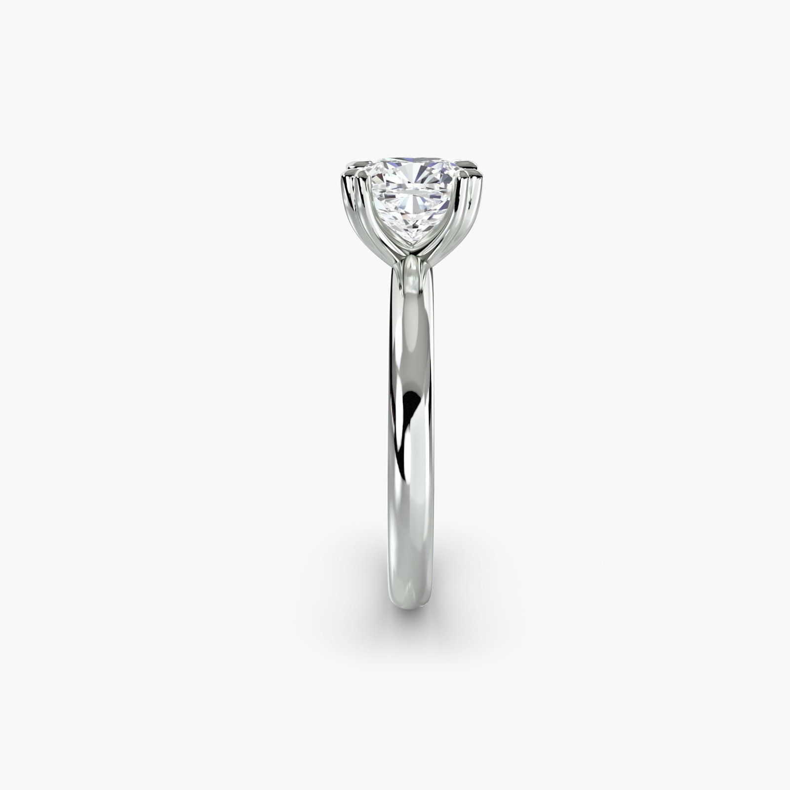 Solitaire Cushion 950 Platinum Ring Setting - 3