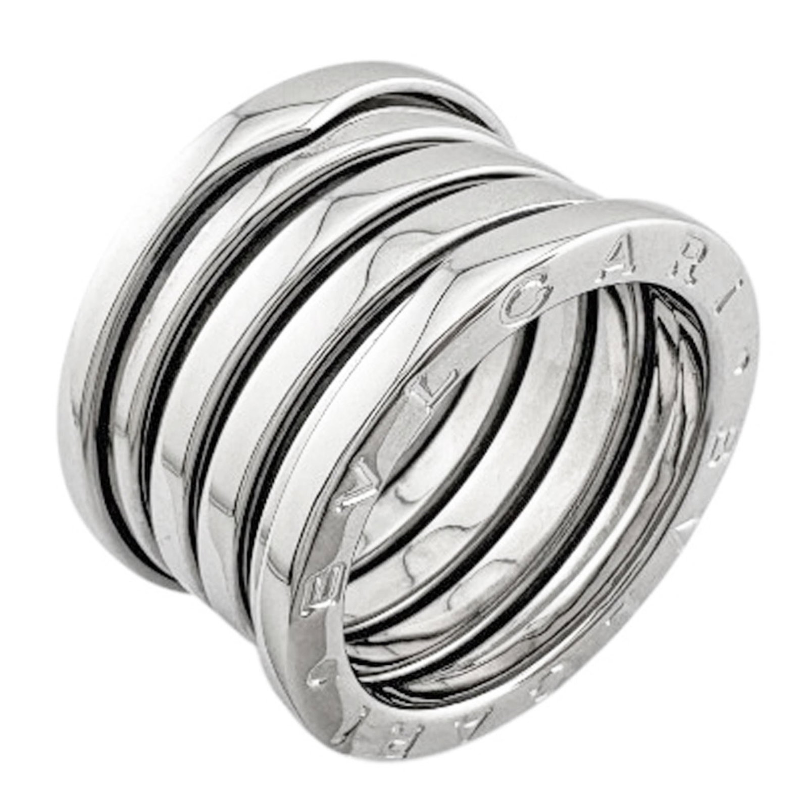 Bvlgari Band Ring White Gold (18K): Bvlgari Band Ring White Gold (18K) Bvlgari Band Ring White Gold (18K) features a sleek and sophisticated design in white gold, making it a timeless piece for the modern woman. This 18K white gold