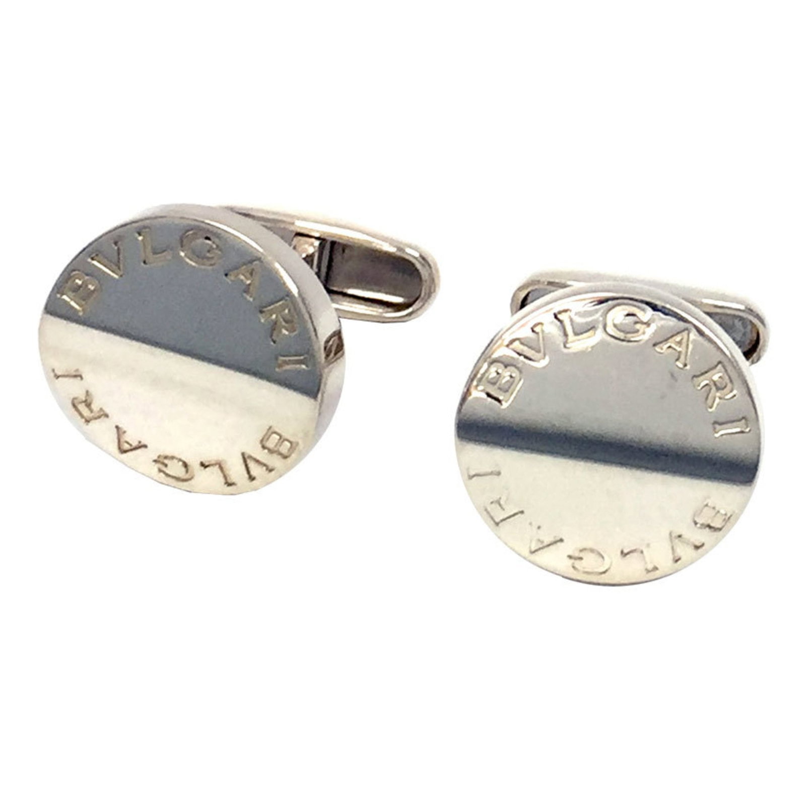 Bvlgari Cufflinks 925 Silver: Bvlgari Cufflinks 925 Silver Bvlgari Cufflinks 925 Silver - A stylish accessory with a touch of luxury, these silver cufflinks feature the iconic Bvlgari brand. Made from high-quality 925 silver,