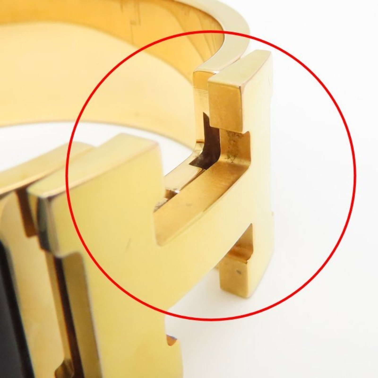 Hermes Bangle Enamel Gold Plating - 7