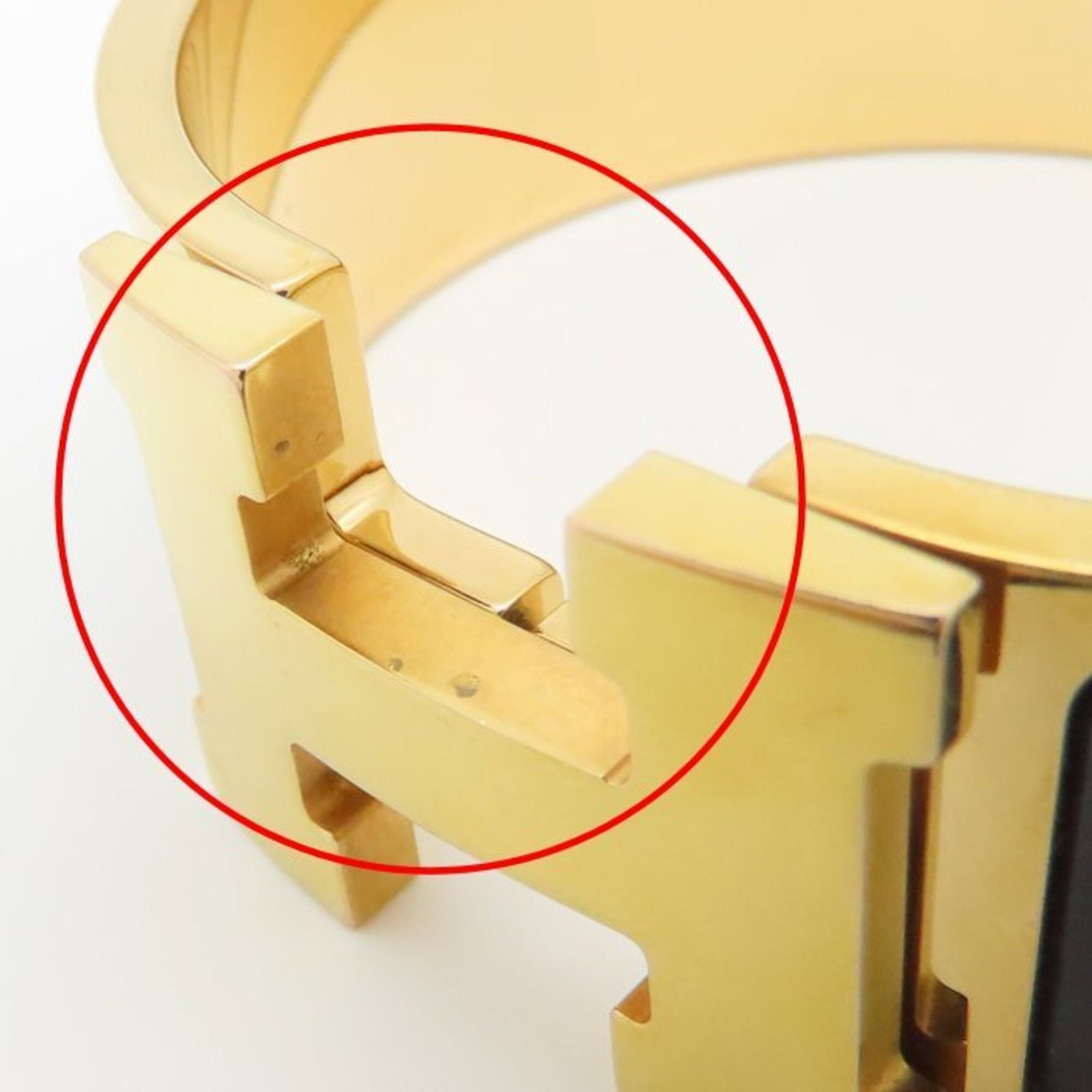 Hermes Bangle Enamel Gold Plating - 8