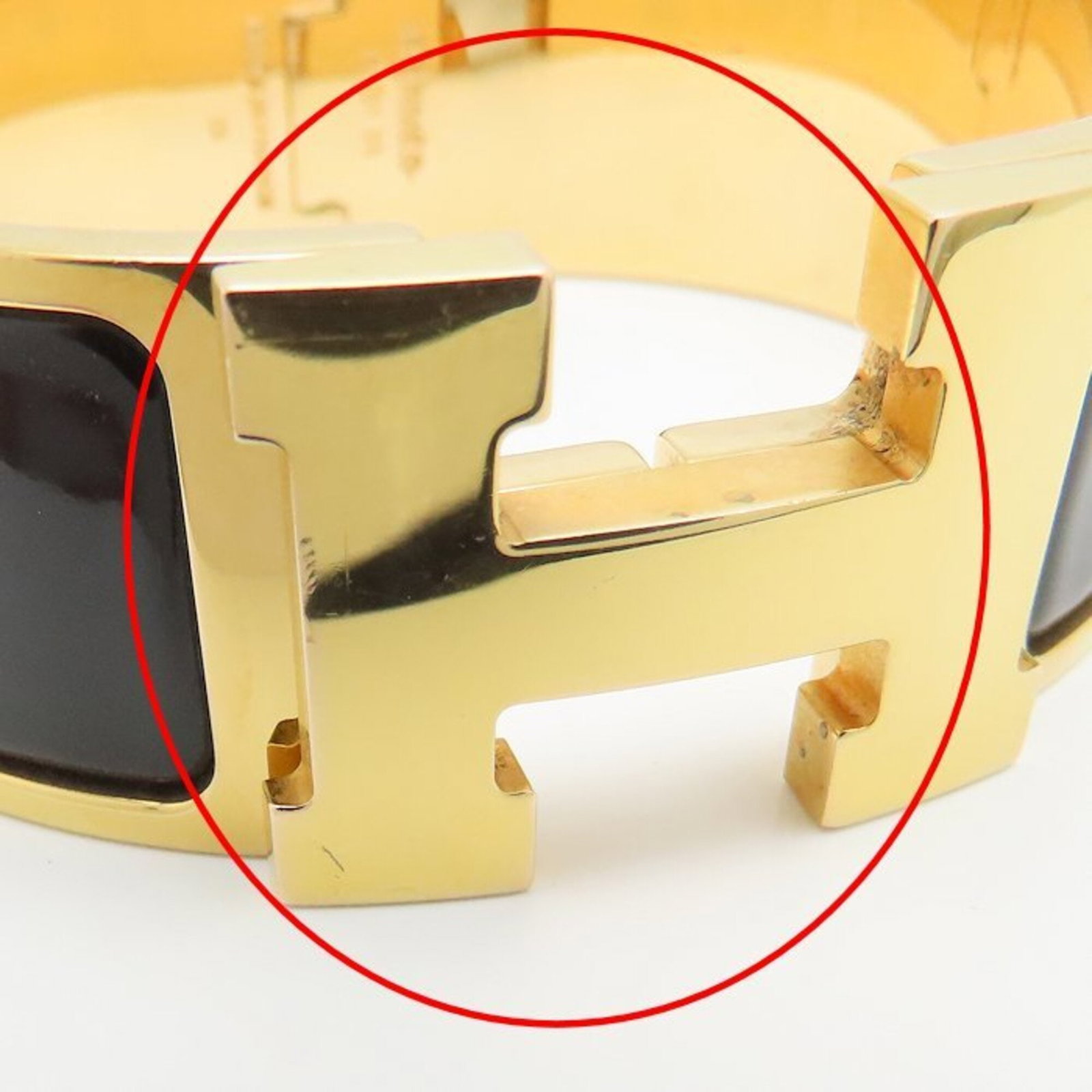 Hermes Bangle Enamel Gold Plating - 9
