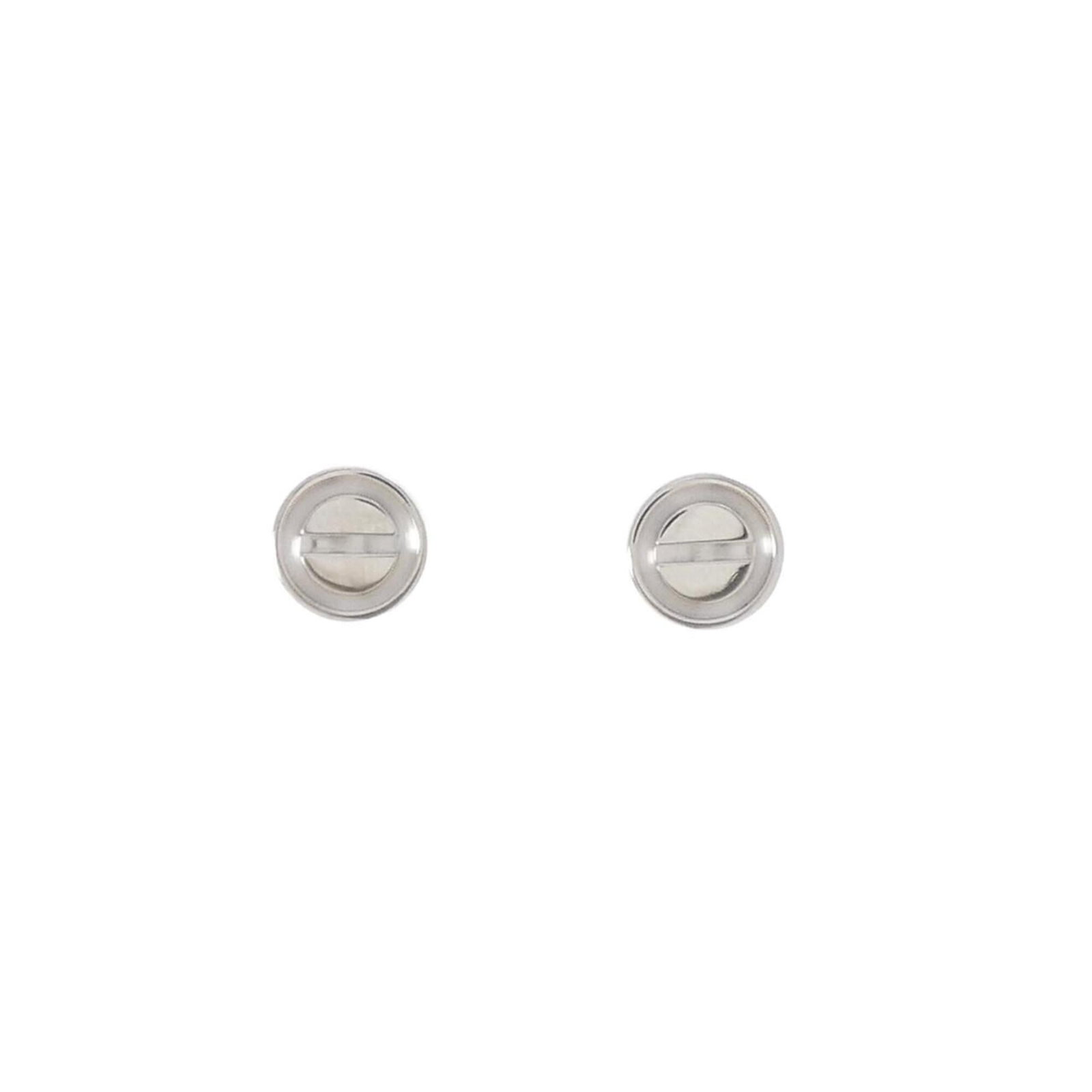 STUD EARRINGS WHITE GOLD 18K CARTIER: STUD EARRINGS WHITE GOLD 18K CARTIER Stud earrings in white gold (18K) from Cartier, bearing a few traces of usage and minor scratches/dirt. The condition is very good overall, reflecting some signs o