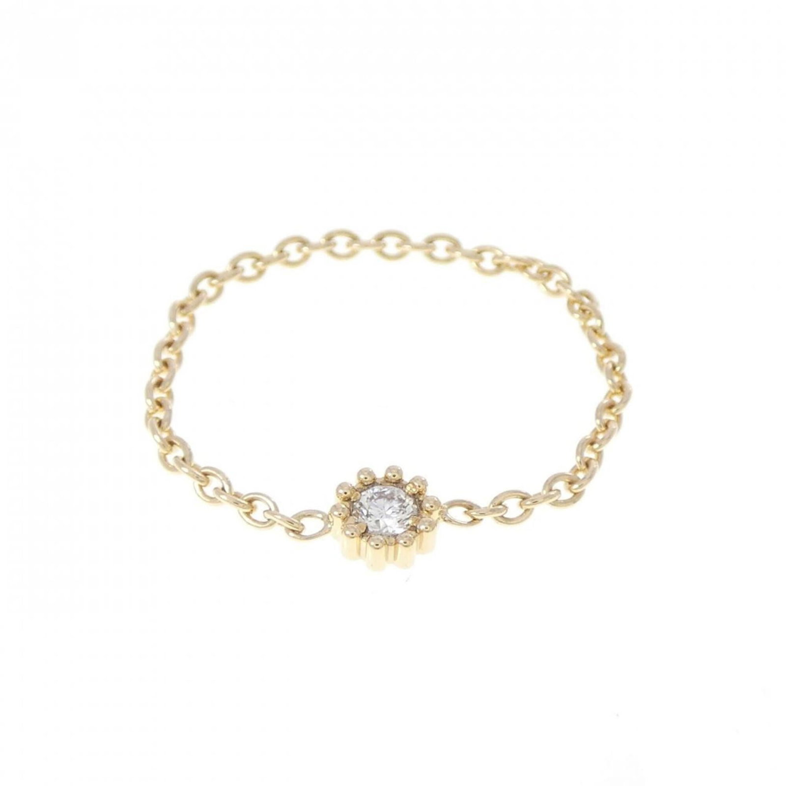 Christian Dior yellow gold band ring: Christian Dior yellow gold band ring Yellow gold band ring from Christian Dior, featuring a diamond stone and 18K yellow gold construction. The ring bears some scratches and dirt, but remains in very 