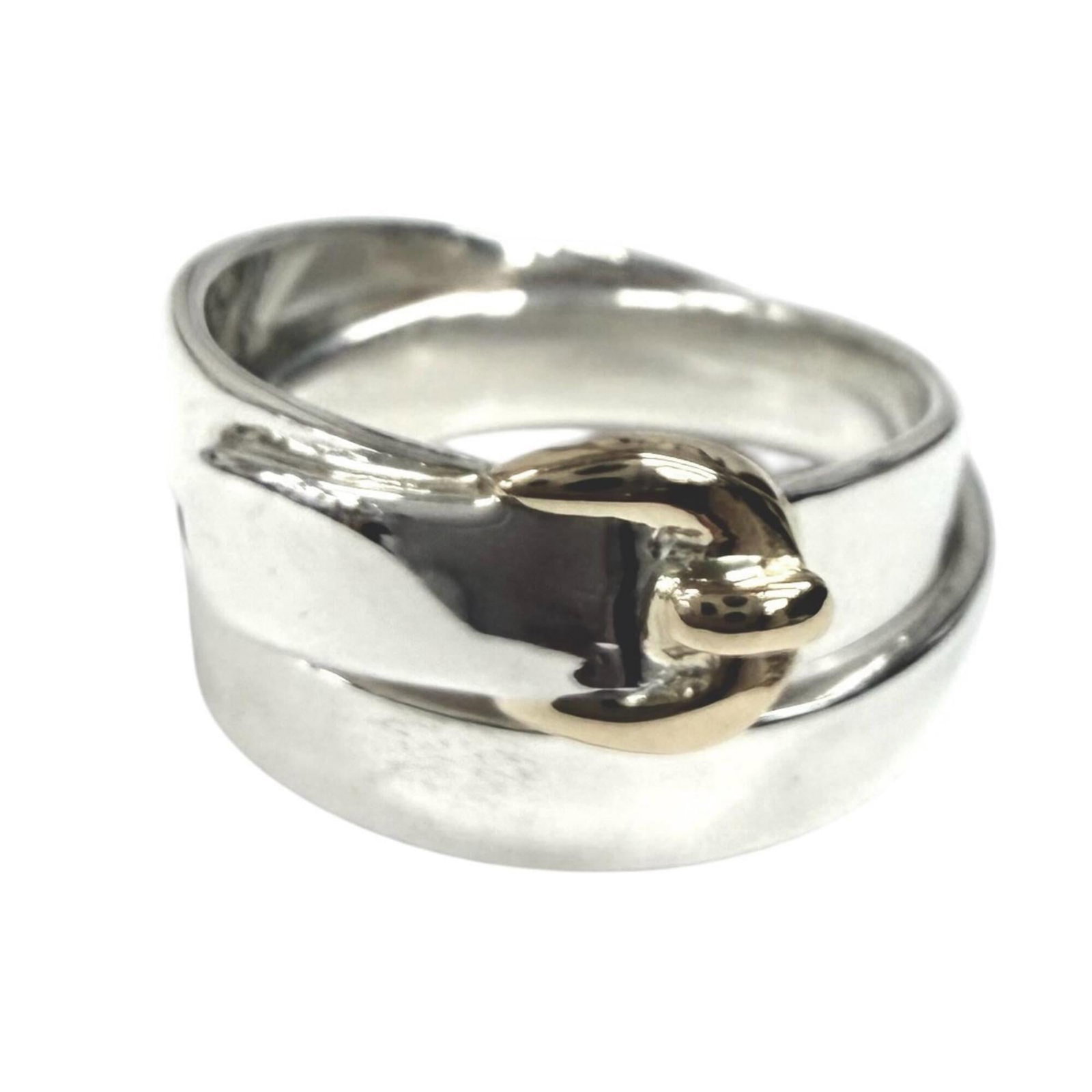 Ring Band Hermes: Ring Band Hermes Made from 18K gold, this vintage ring band boasts a sleek 10mm width and weighs 5.5g, making it a statement piece for any wrist. The silver version features the same refined design, c