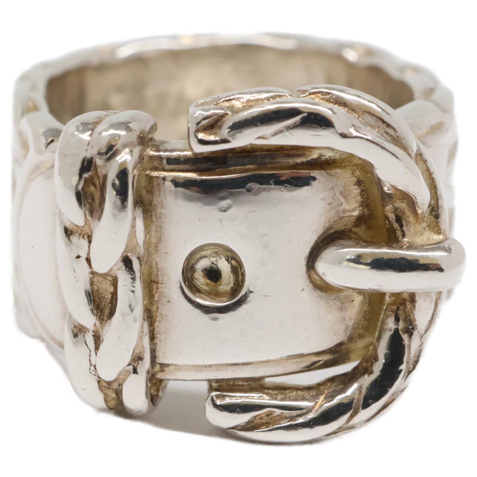 Ring Hermes Silver Band 925: Ring Hermes Silver Band 925 Silver band ring from Hermes, made from high-quality 925 silver. The ring features a classic design with a subtle sheen, showcasing the brand's signature style. With its