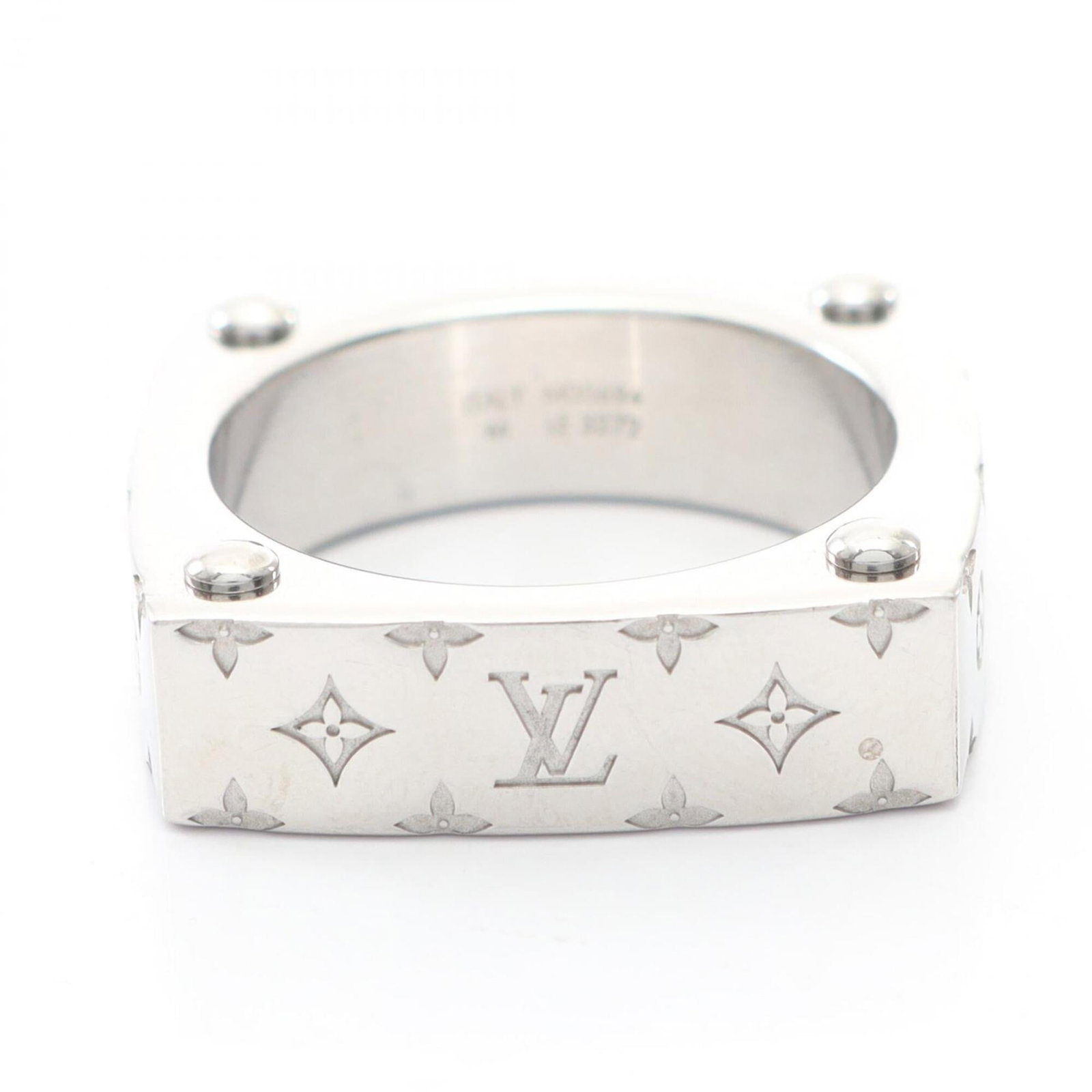 Louis Vuitton Band Ring Stainless Steel: Louis Vuitton Band Ring Stainless Steel Silver Louis Vuitton Band Ring Stainless Steel, featuring the iconic brand's signature style. Made from durable stainless steel, this band ring boasts a sleek