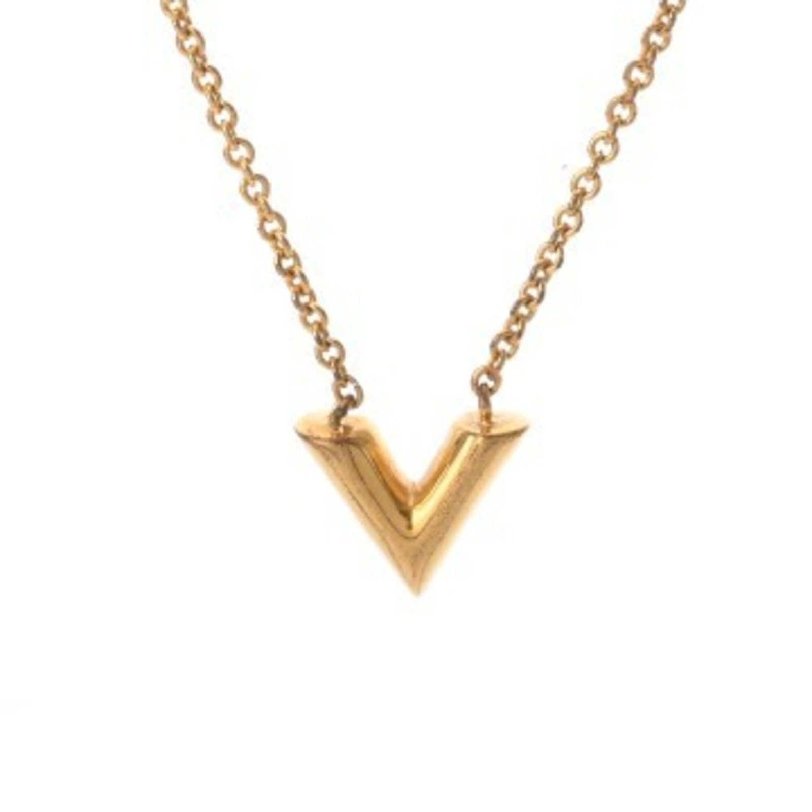 Women's Louis Vuitton Gp Necklace Essential Gold M61083 Ginzo: Women's Louis Vuitton Gp Necklace Essential Gold M61083 Ginzo Gold Plated Louis Vuitton Necklace with Elegant Design. This women's gold plated necklace features the iconic Louis Vuitton Gp design, wit