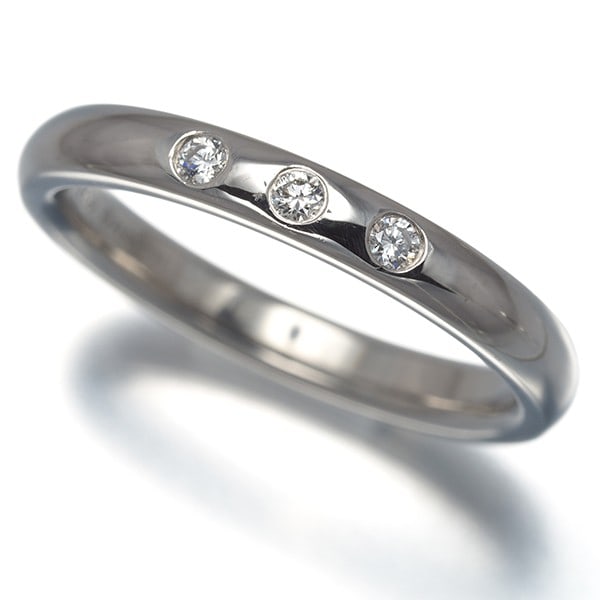 Tiffany&Co. Ring Diamond Stacking Band 3P Us6 Pt 950 (1 of 5)